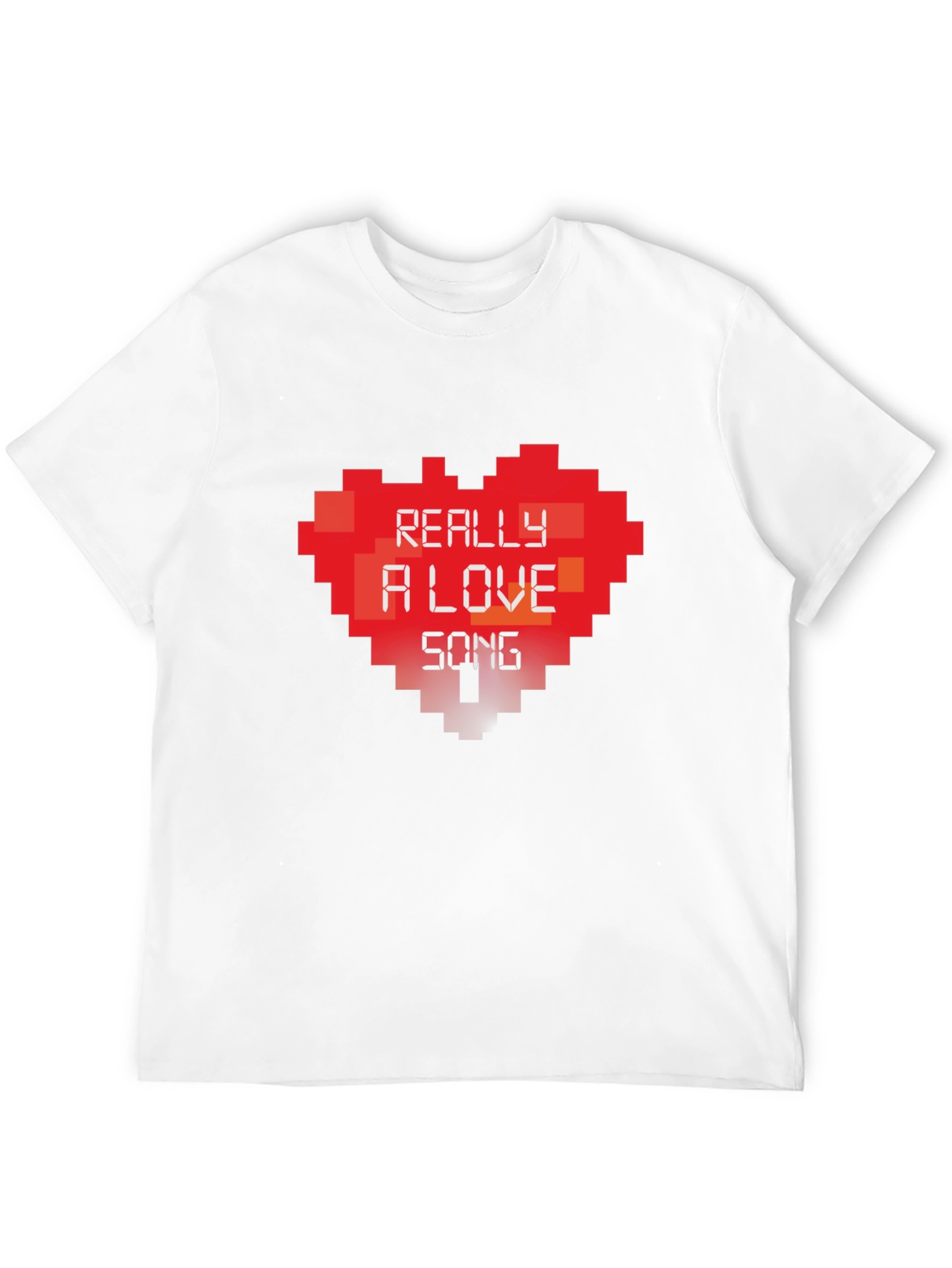Pixel Heart Love Song Graphic T-Shirt