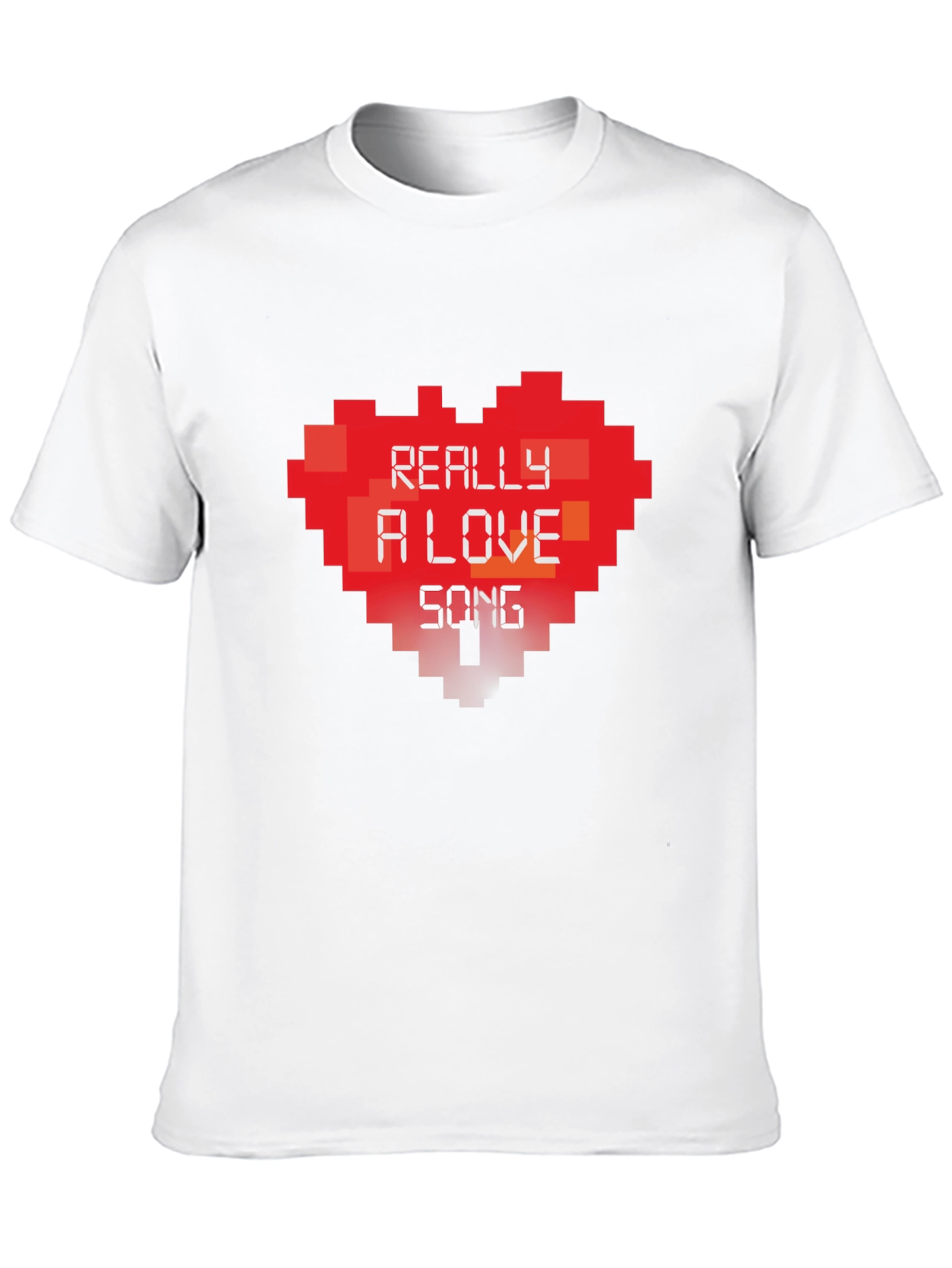 Pixel Heart Love Song Graphic T-Shirt