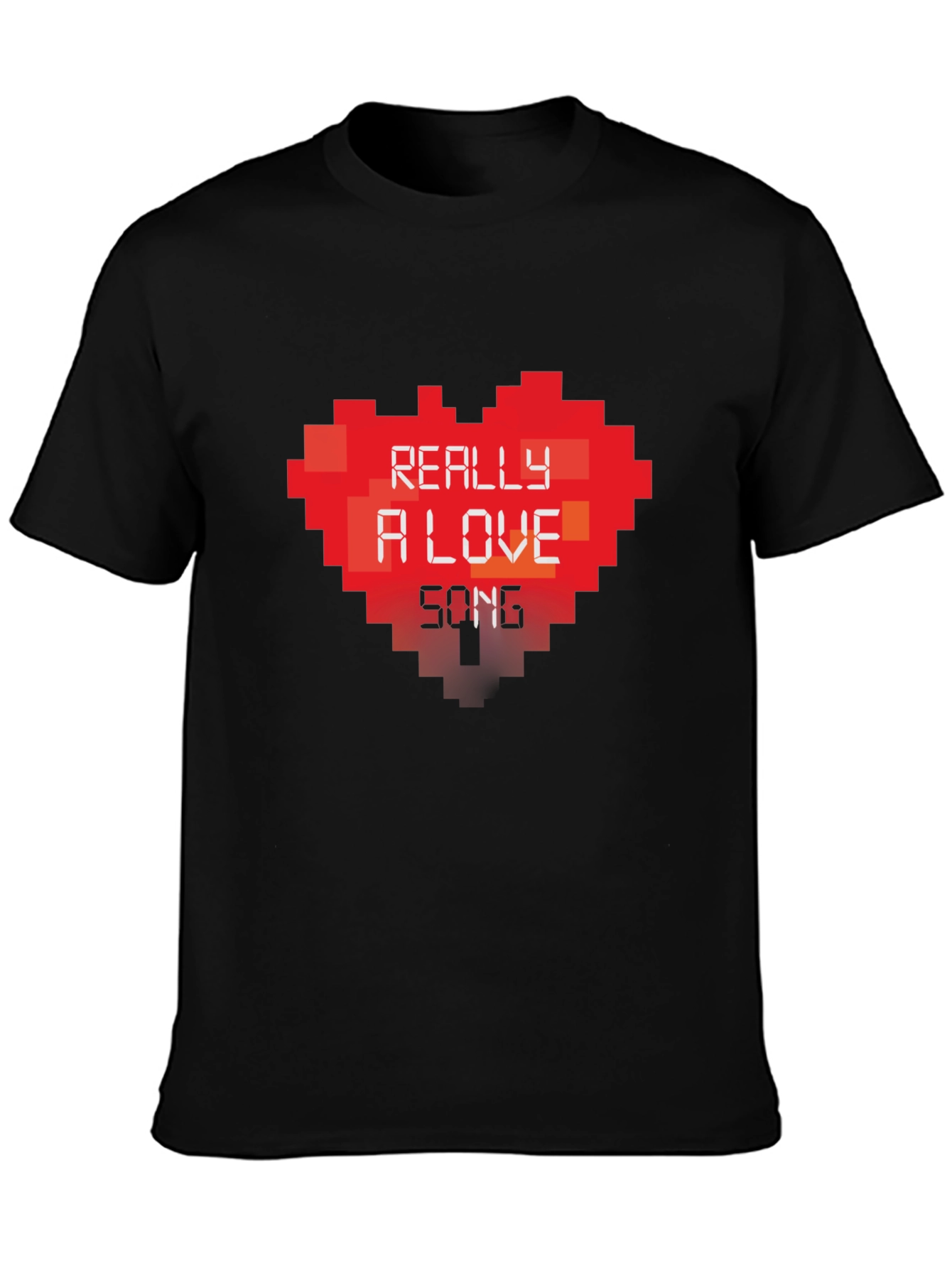 Pixel Heart Love Song Graphic T-Shirt