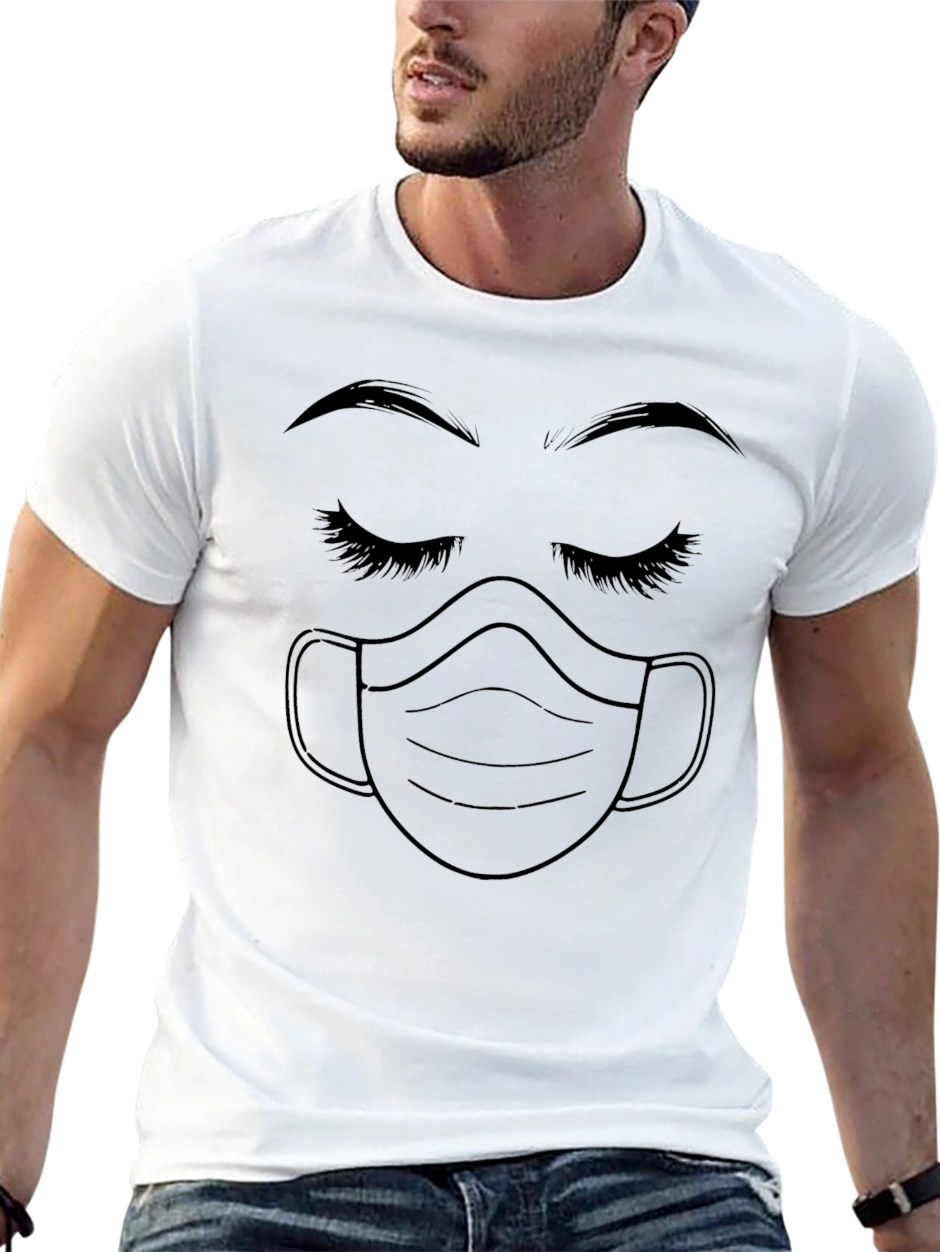 Masked Beauty Graphic Tee - Stylish Comfort
