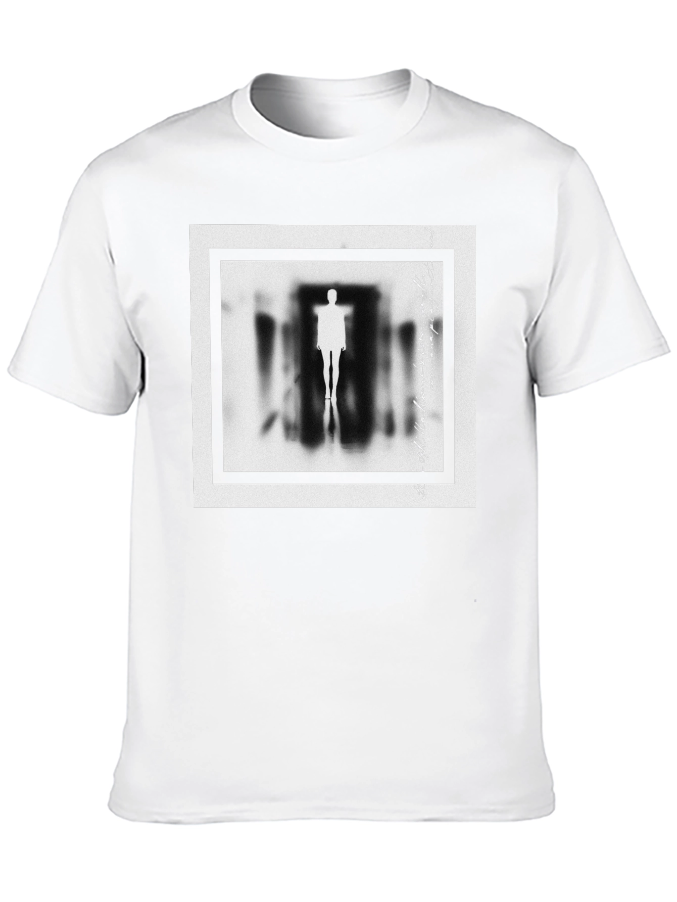 Mysterious Figure Graphic Print Black T-Shirt