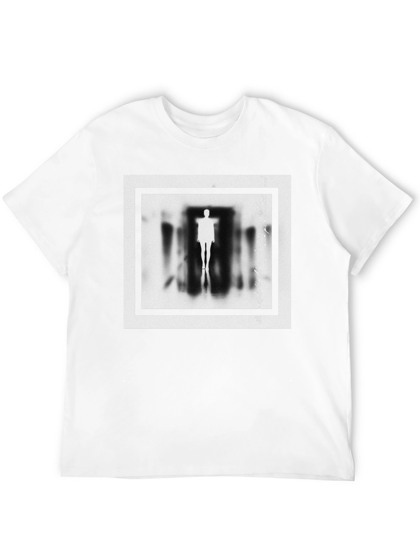 Mysterious Figure Graphic Print Black T-Shirt