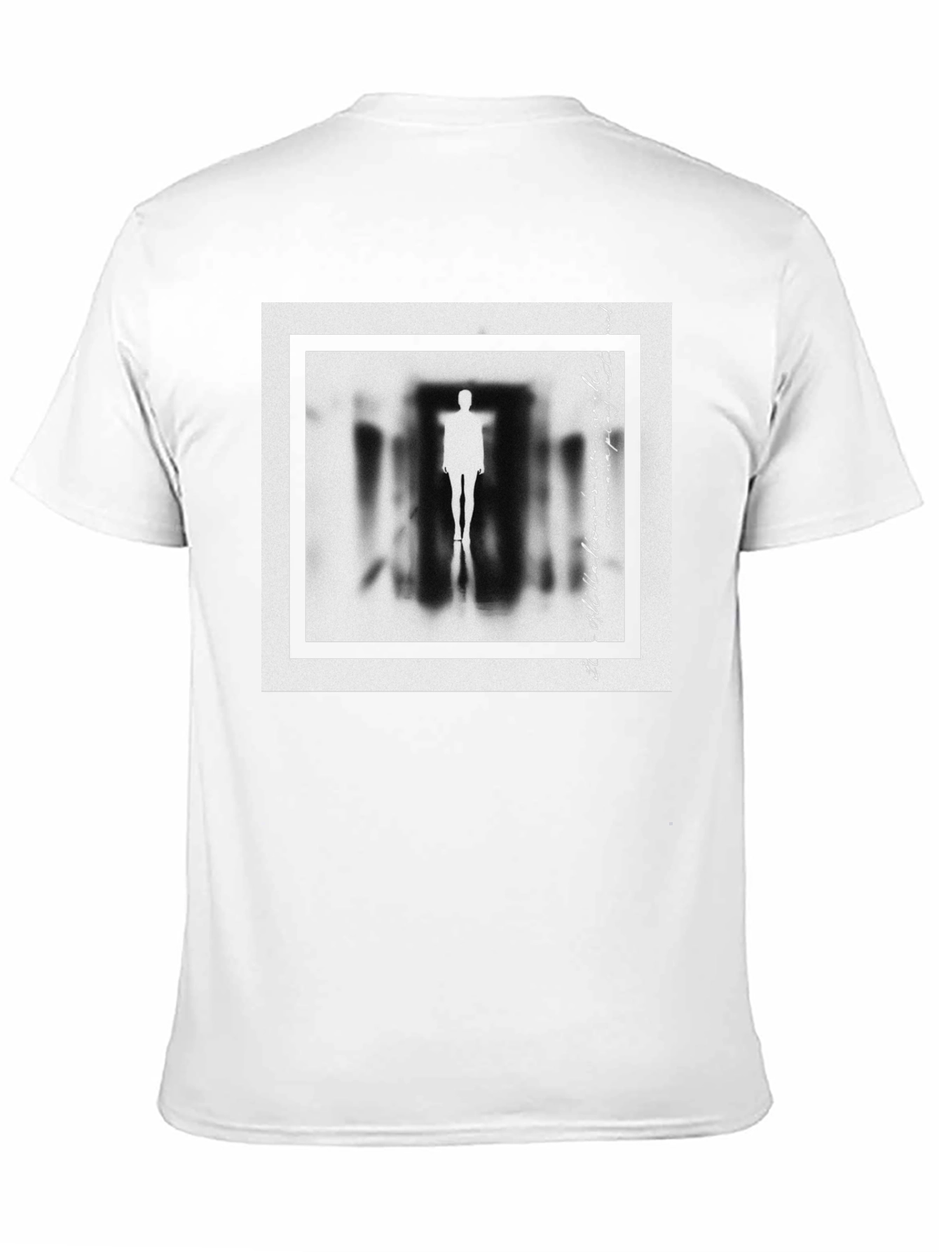 Mysterious Figure Graphic Print Black T-Shirt