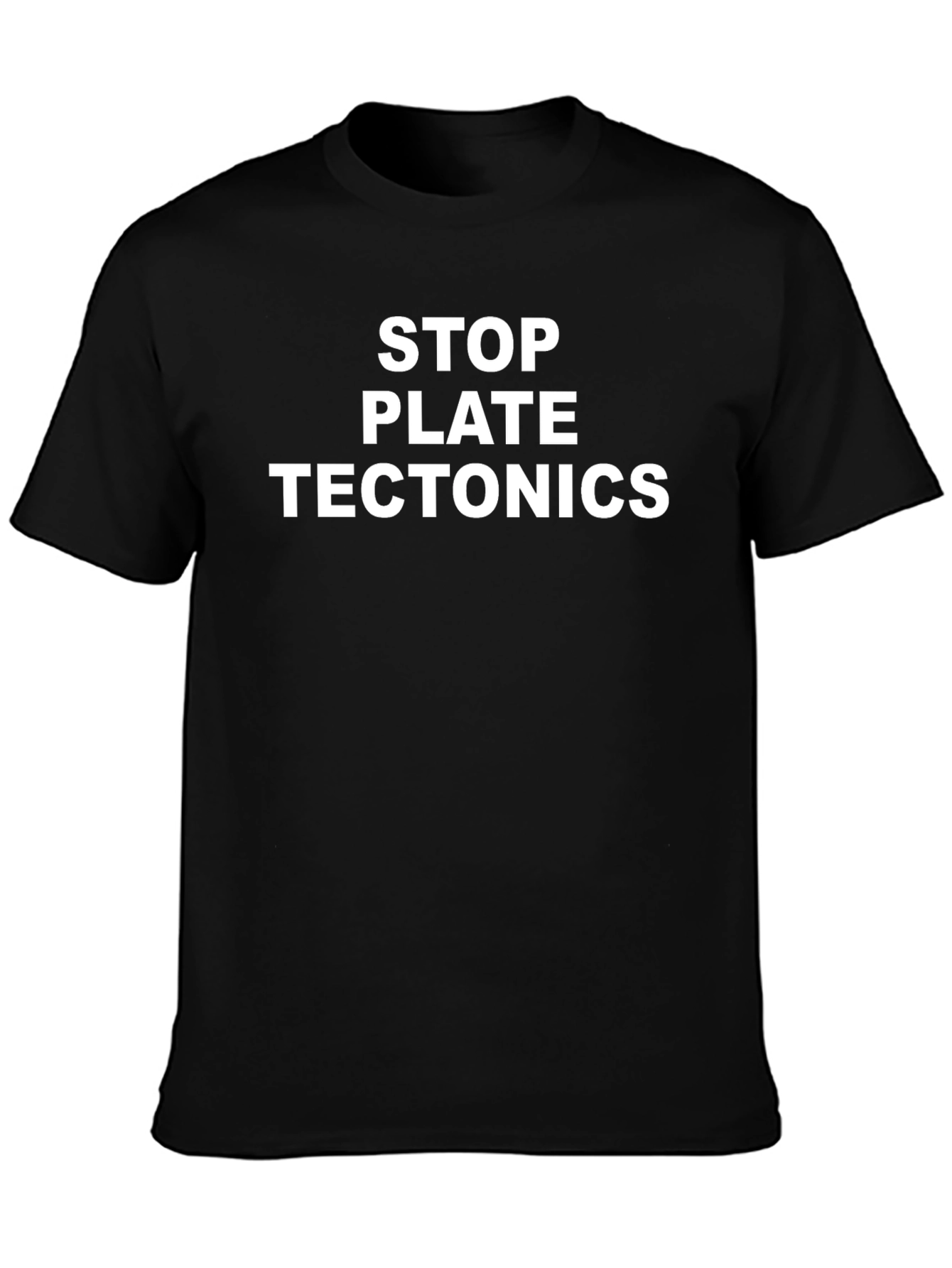 Stop Plate Tectonics Graphic Tee - Black