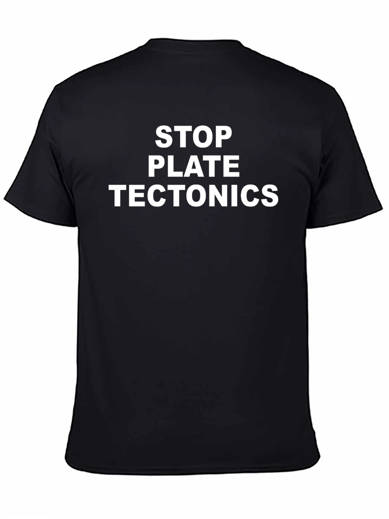 Stop Plate Tectonics Graphic Tee - Black