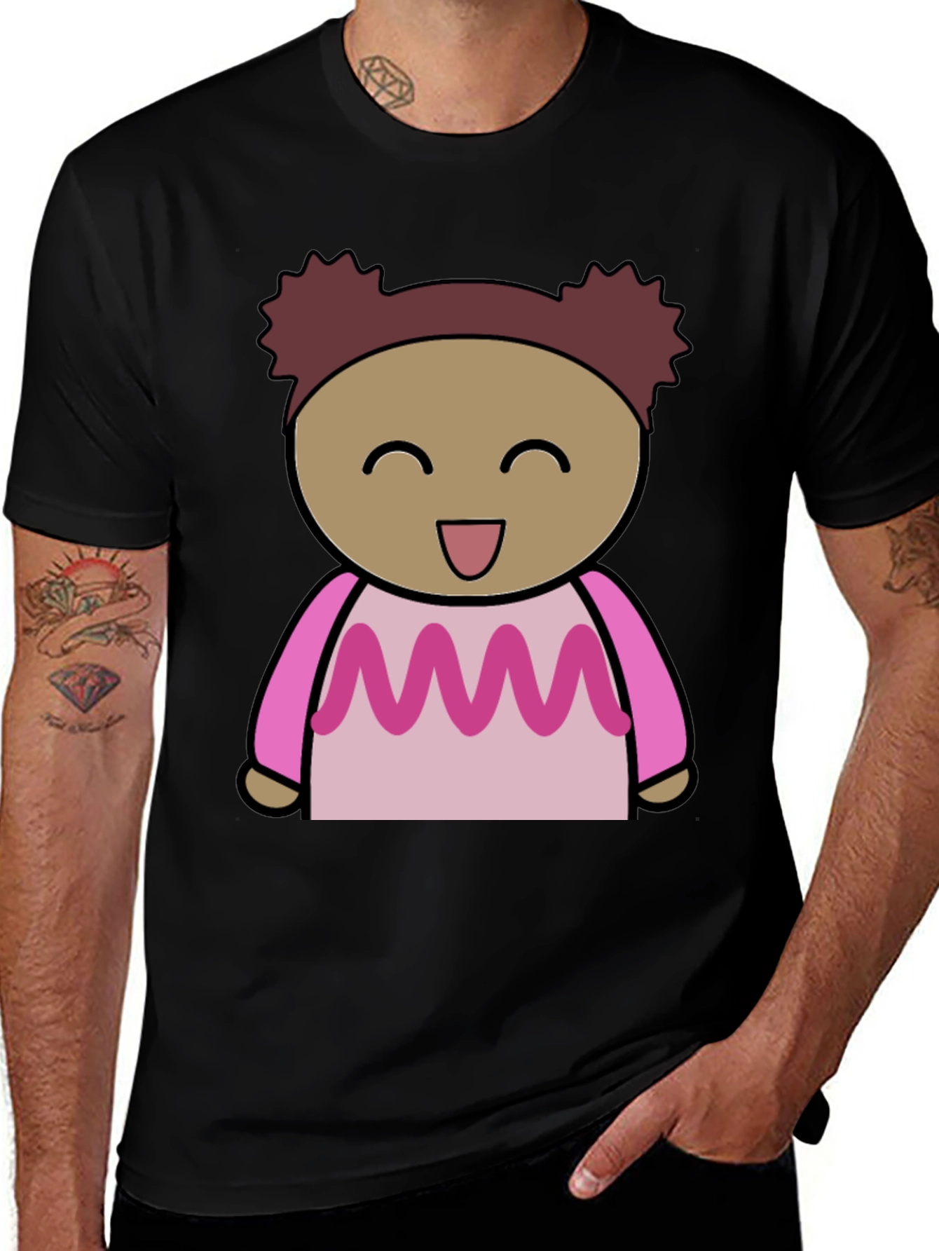 Cute Cartoon Character Print Tee