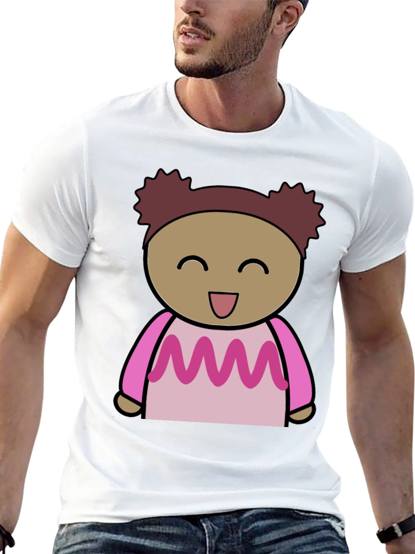 Cute Cartoon Character Print Tee