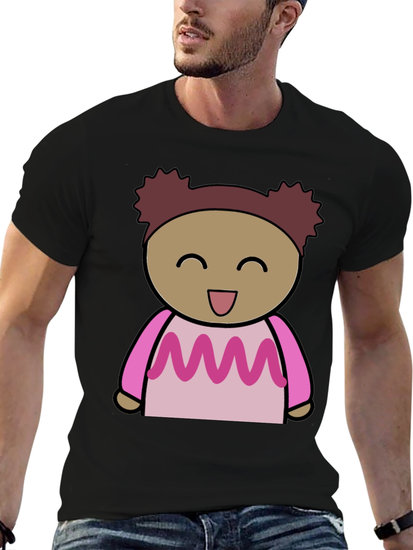 Cute Cartoon Character Print Tee