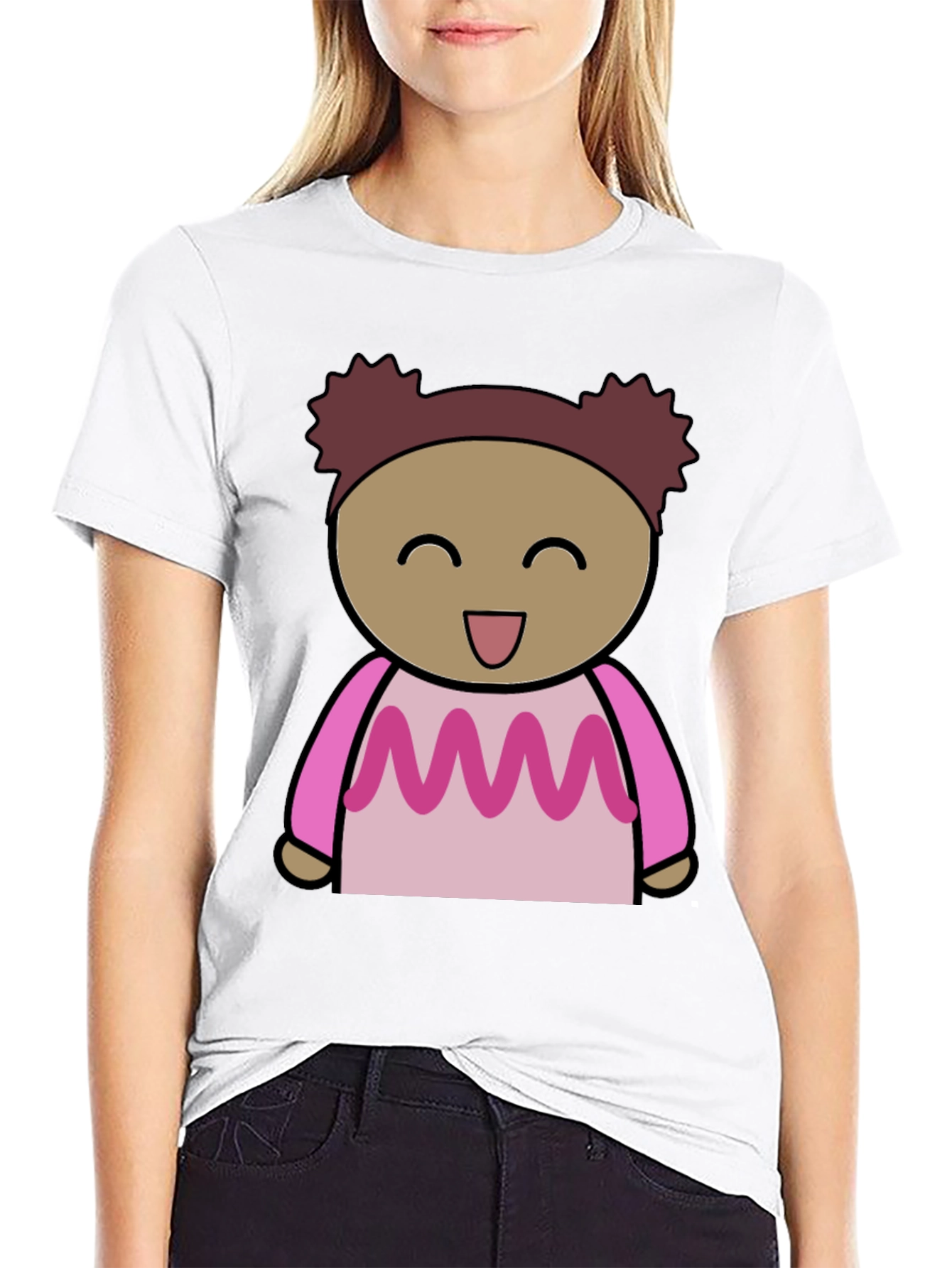 Cute Cartoon Character Print Tee