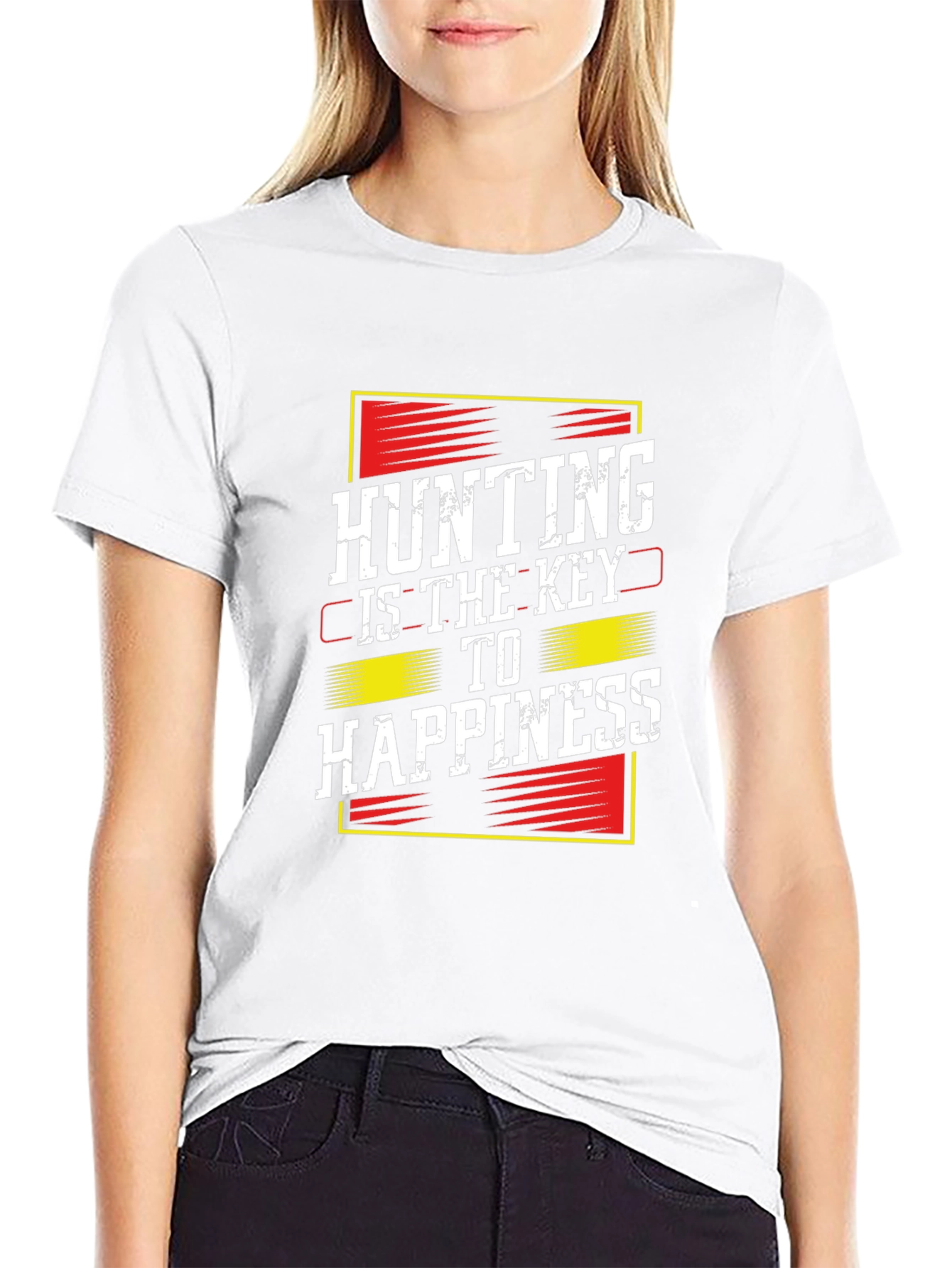 Hunting Is Key to Happiness Black T-Shirt