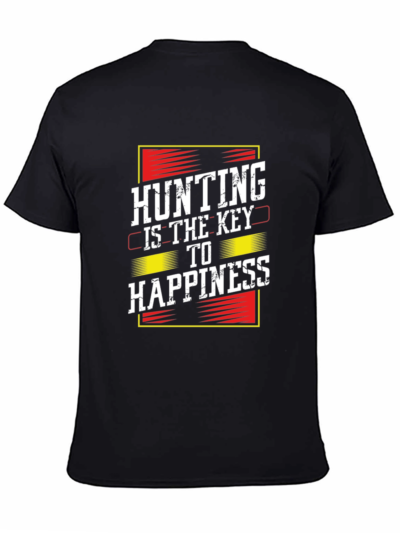Hunting Is Key to Happiness Black T-Shirt