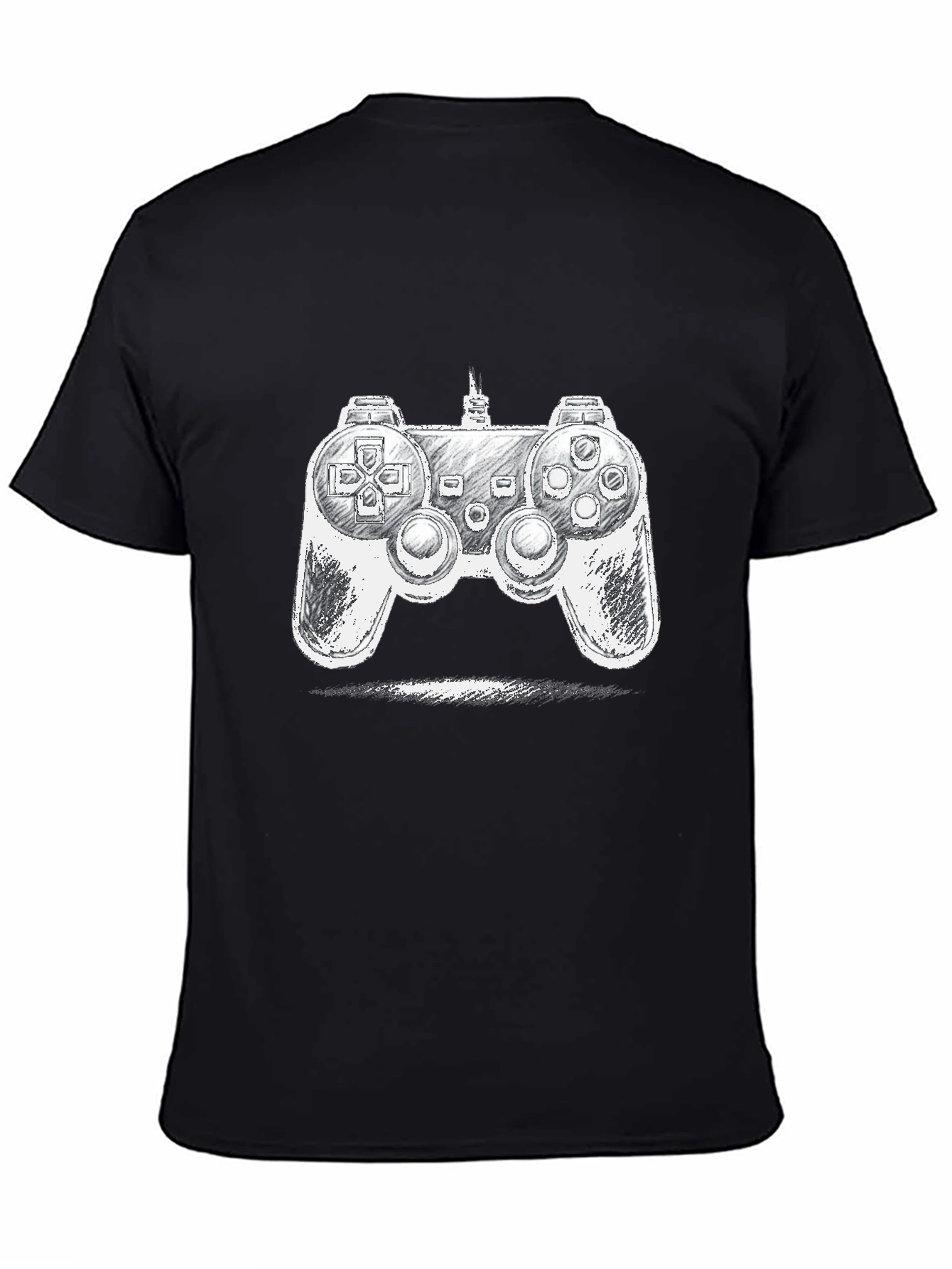 Gamer Console Graphic Tee - Stylish Black T-Shirt