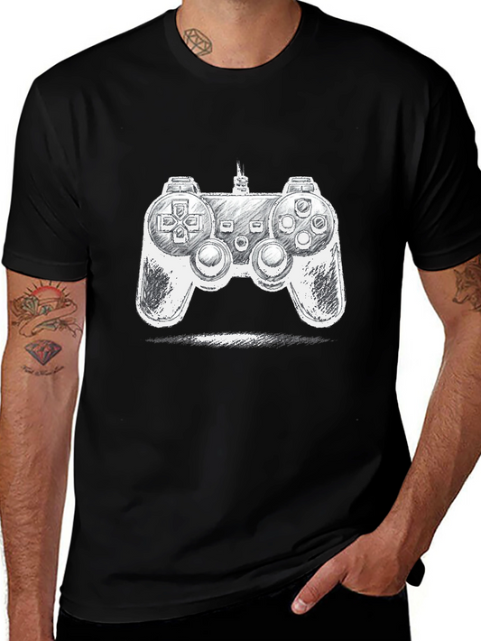 Gamer Console Graphic Tee - Stylish Black T-Shirt