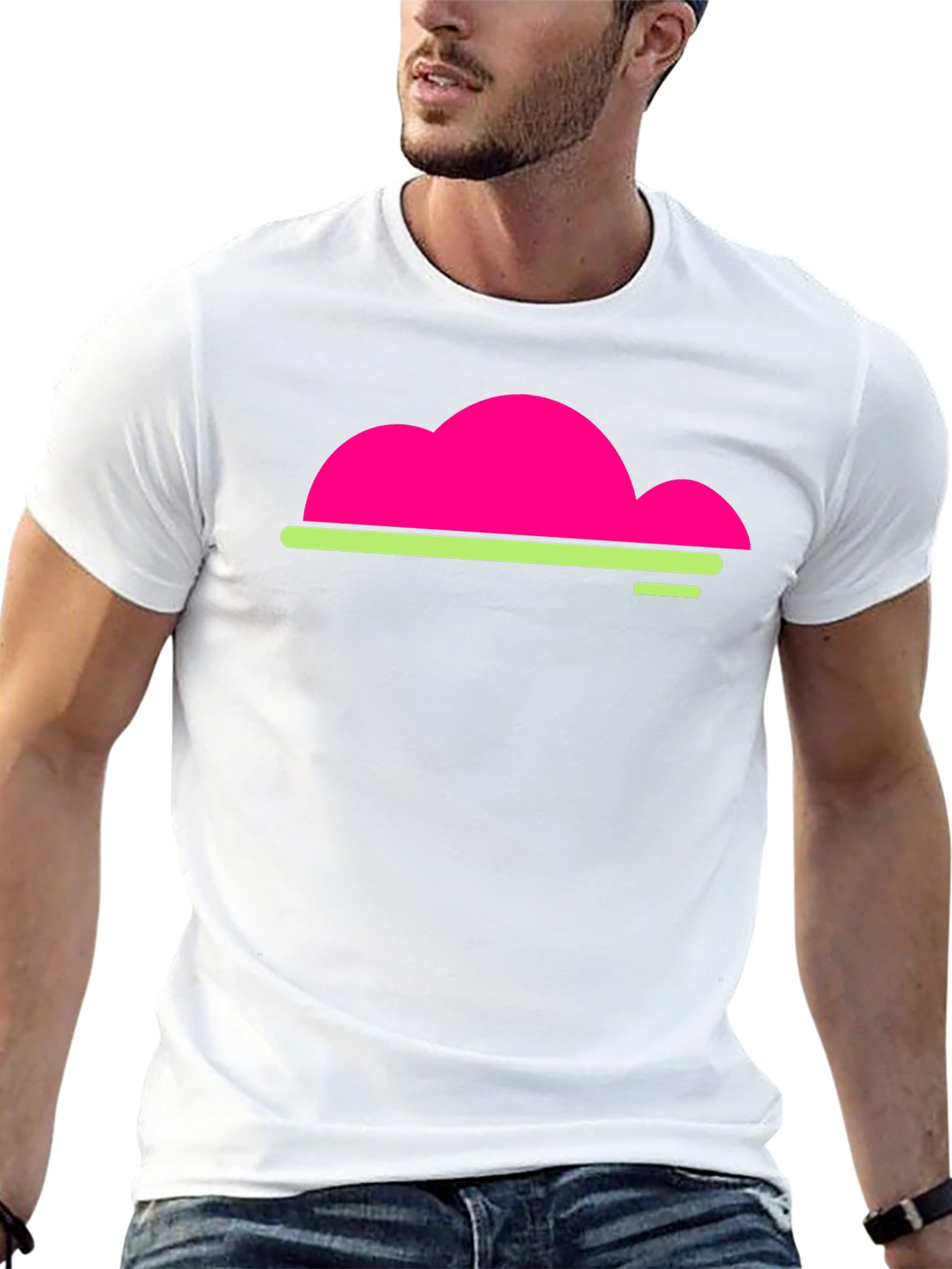 Neon Cloud Graphic Black T-Shirt
