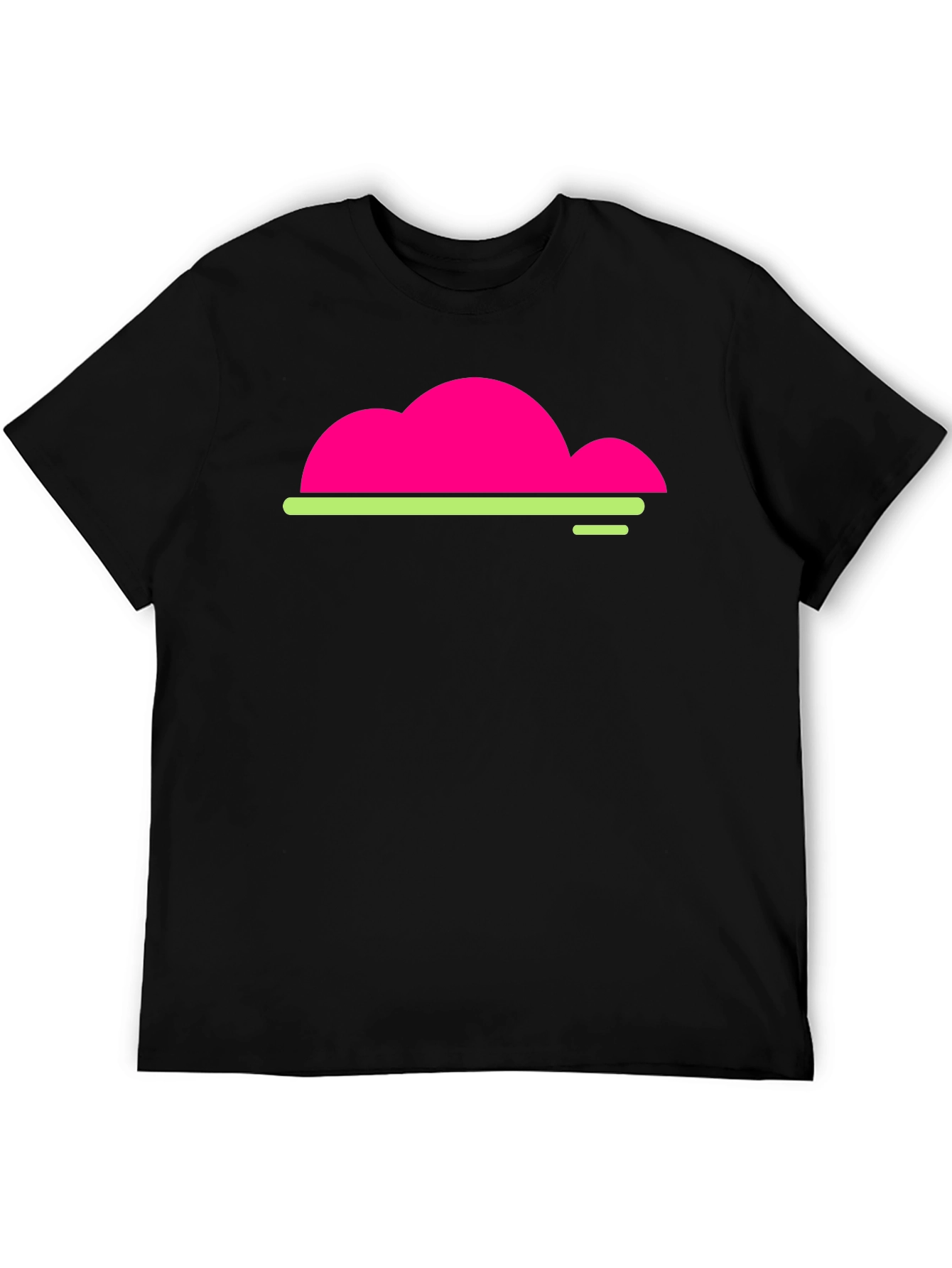 Neon Cloud Graphic Black T-Shirt