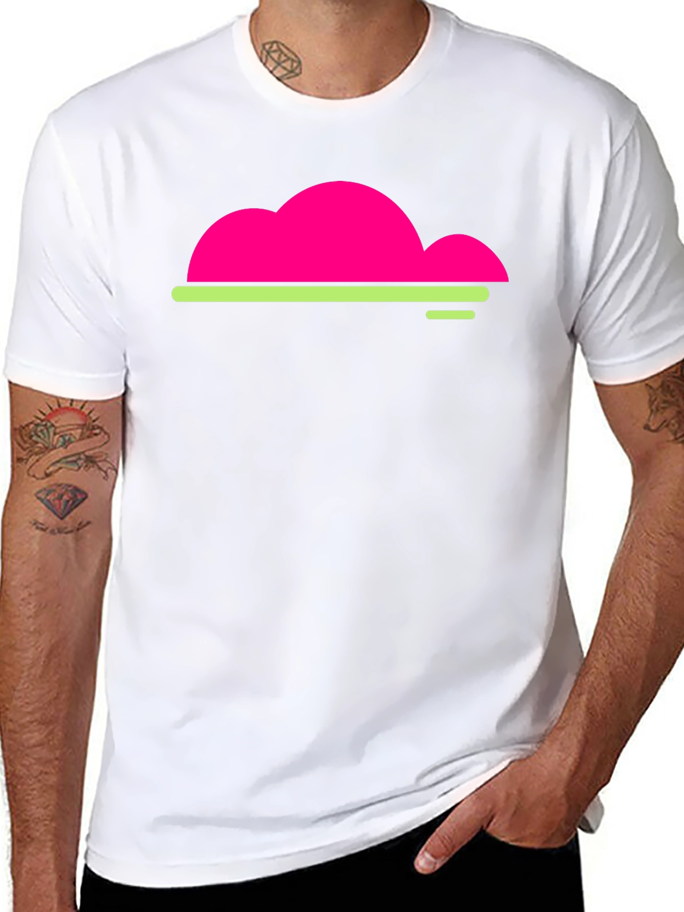 Neon Cloud Graphic Black T-Shirt
