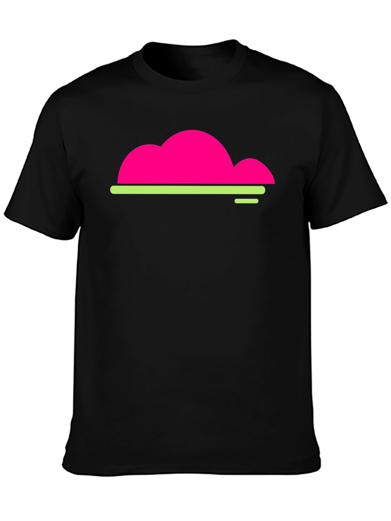 Neon Cloud Graphic Black T-Shirt