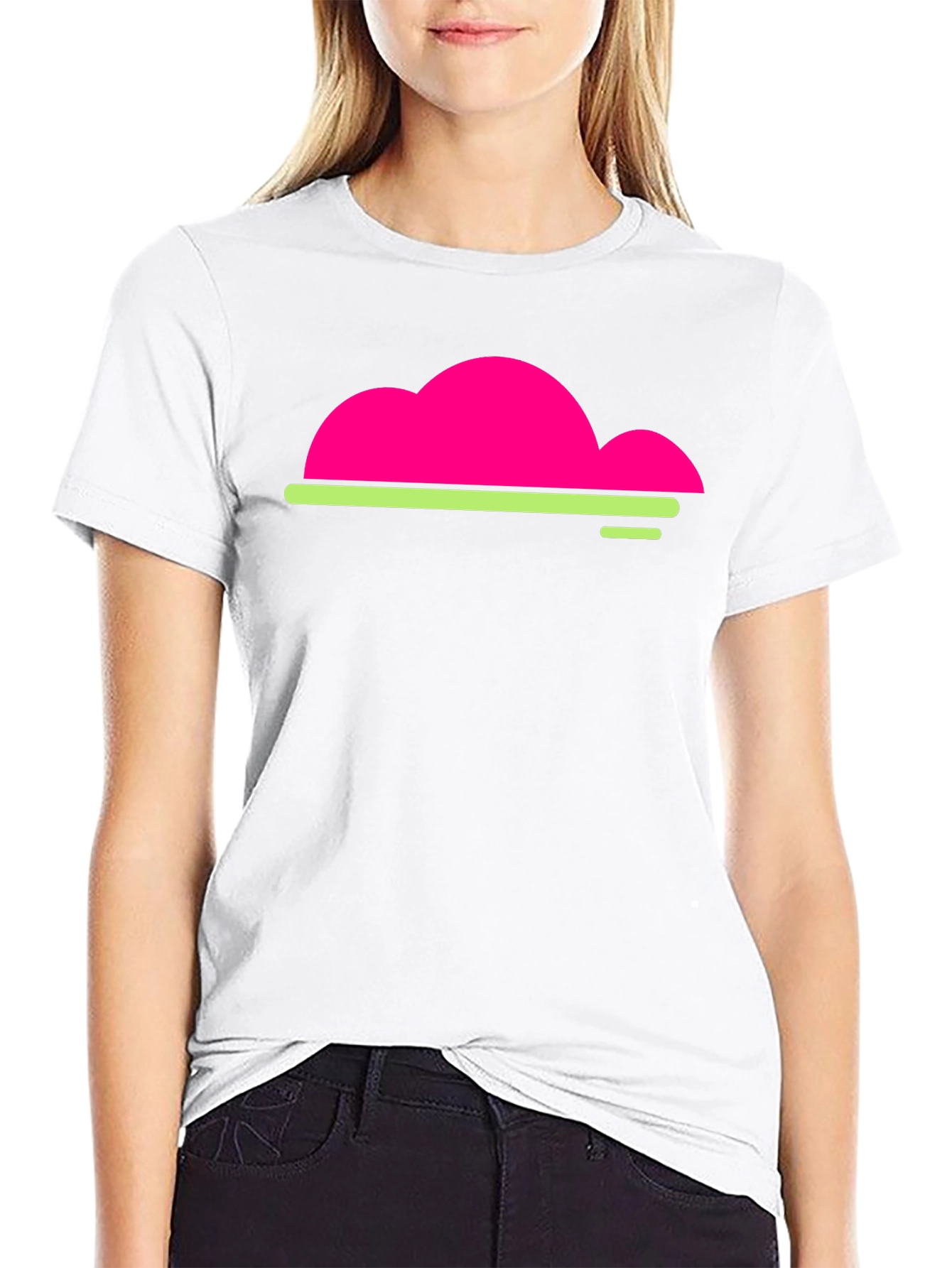 Neon Cloud Graphic Black T-Shirt