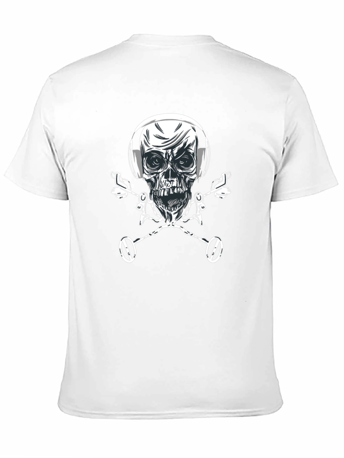 Skull & Metal Detector Crossbones T-Shirt