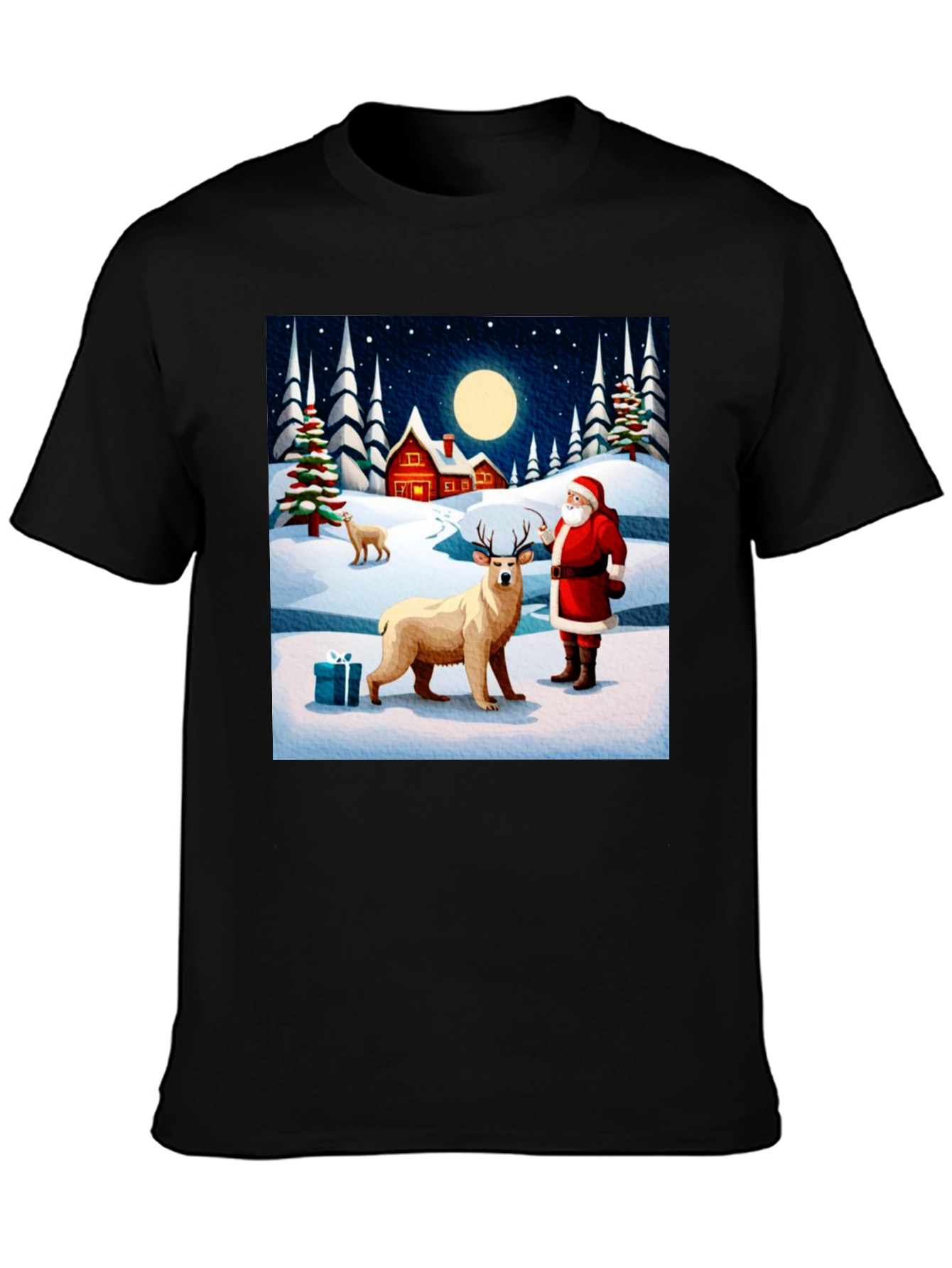 Festive Winter Scene Graphic Tee