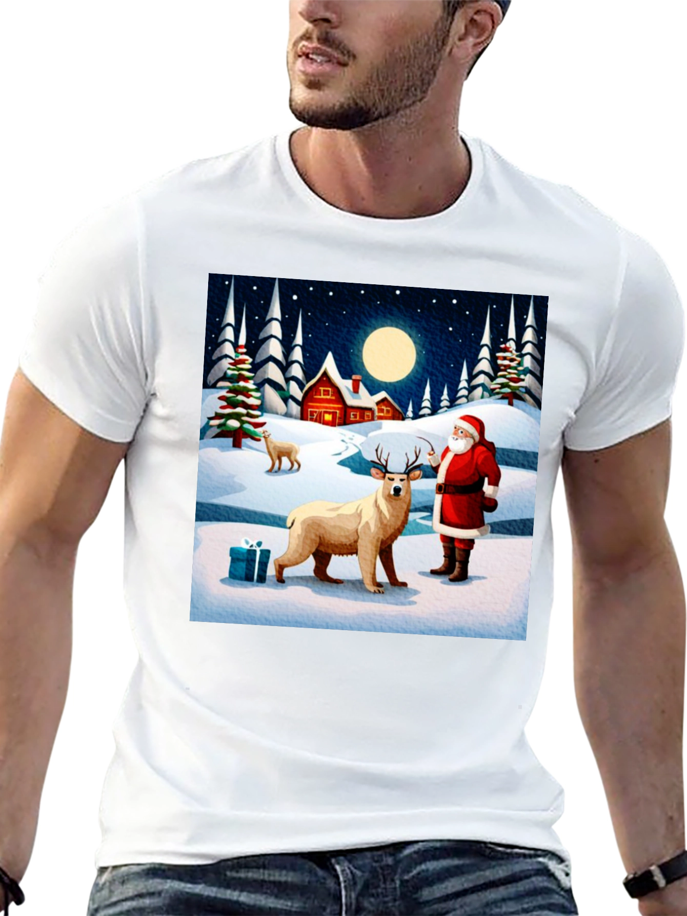 Festive Winter Scene Graphic Tee