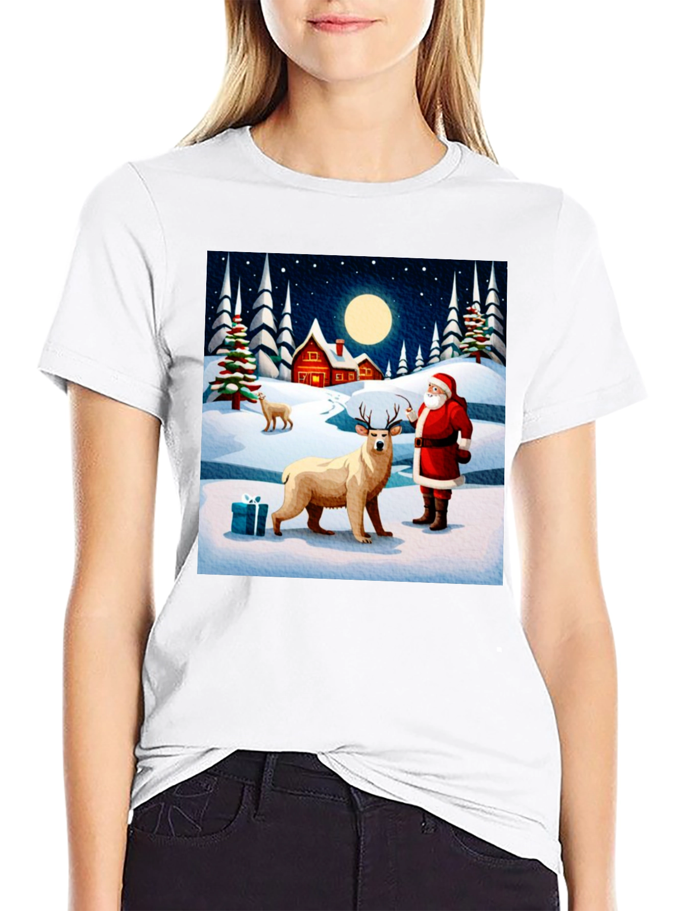 Festive Winter Scene Graphic Tee