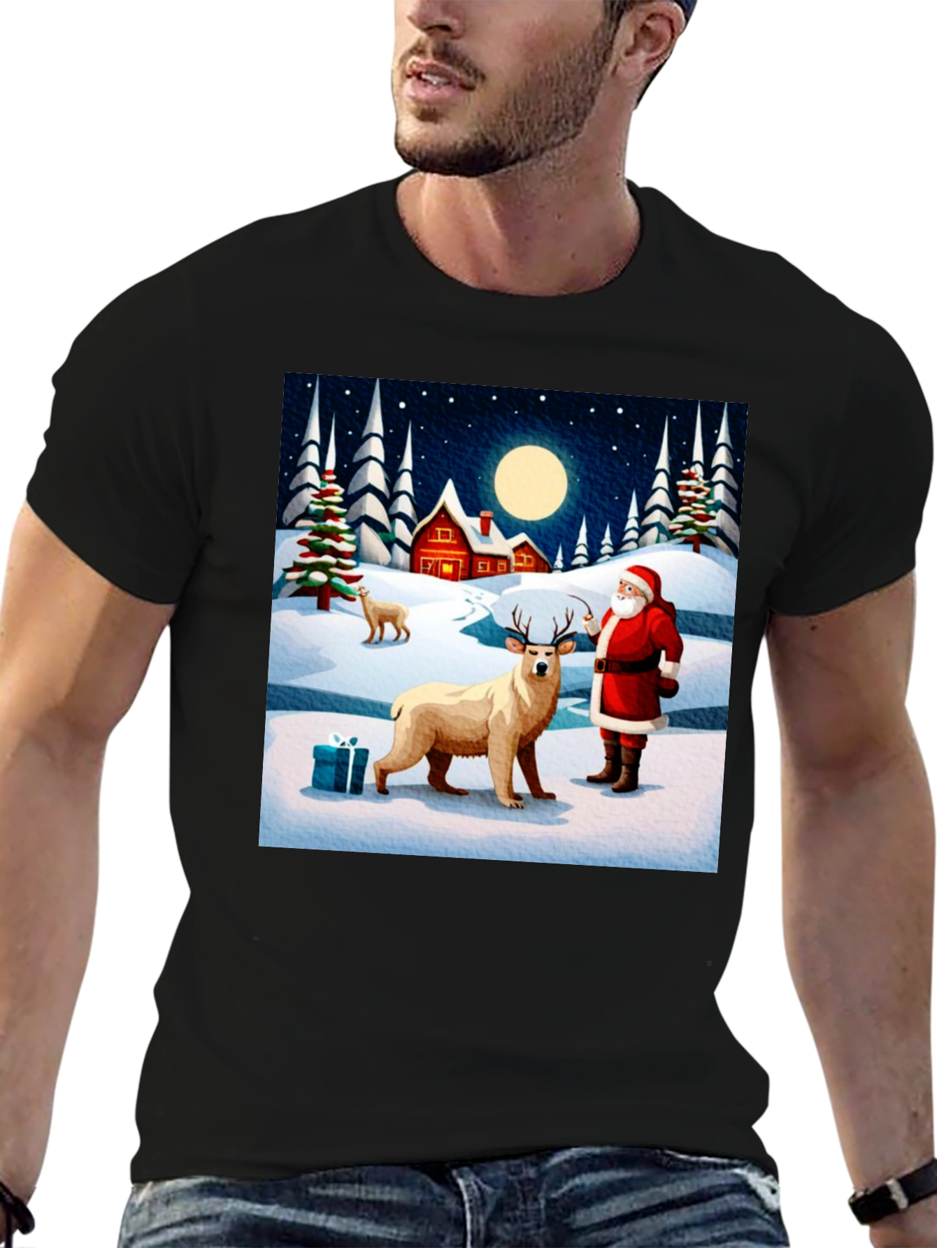 Festive Winter Scene Graphic Tee