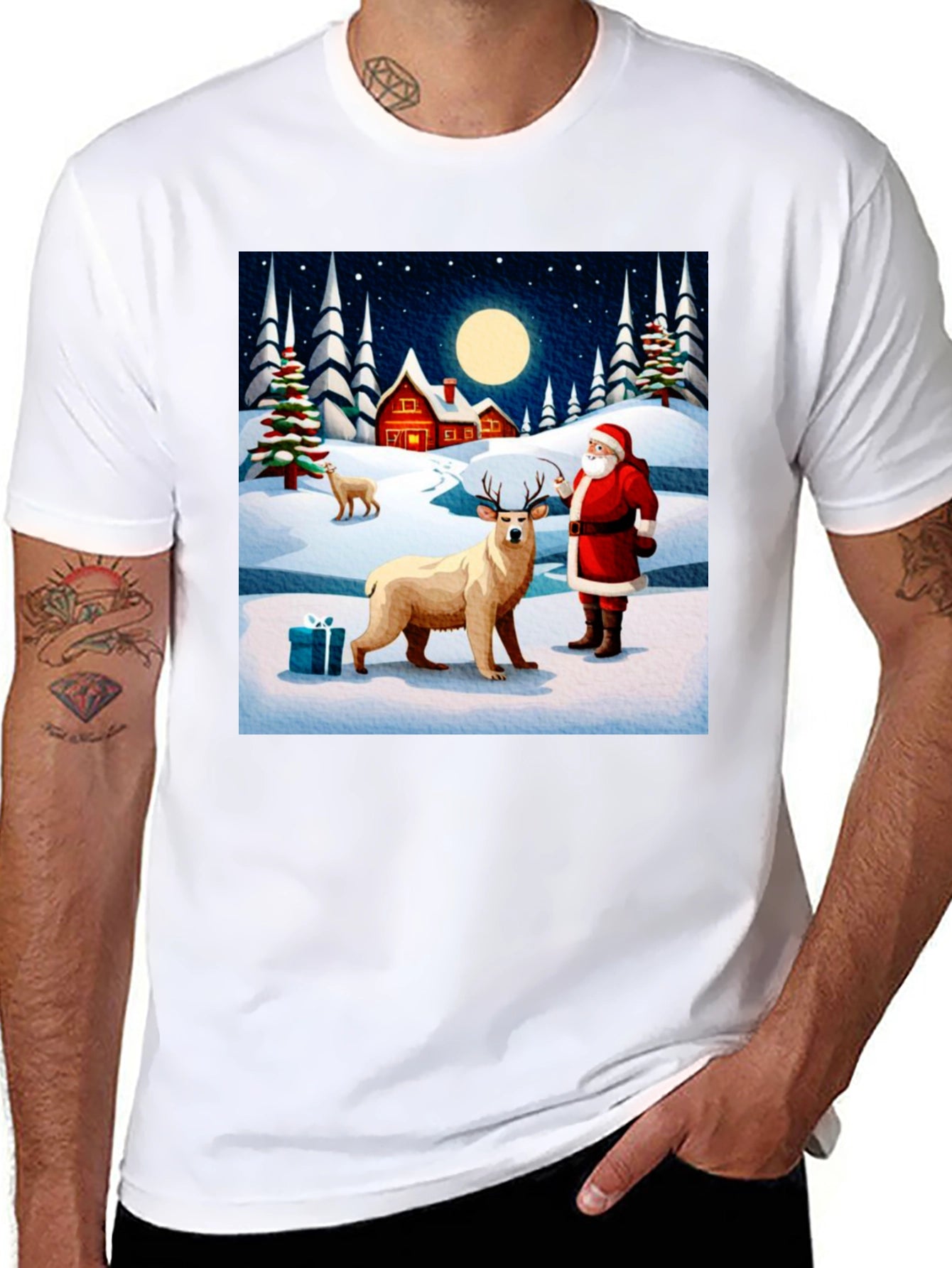 Festive Winter Scene Graphic Tee