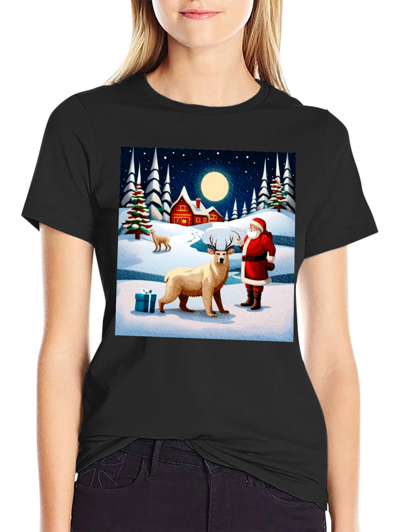 Festive Winter Scene Graphic Tee