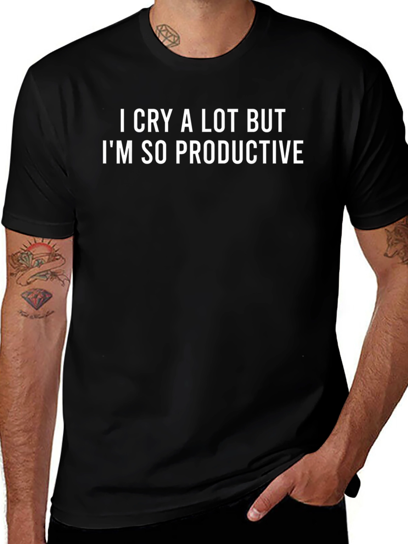 Cry a Lot But Productive Graphic Tee