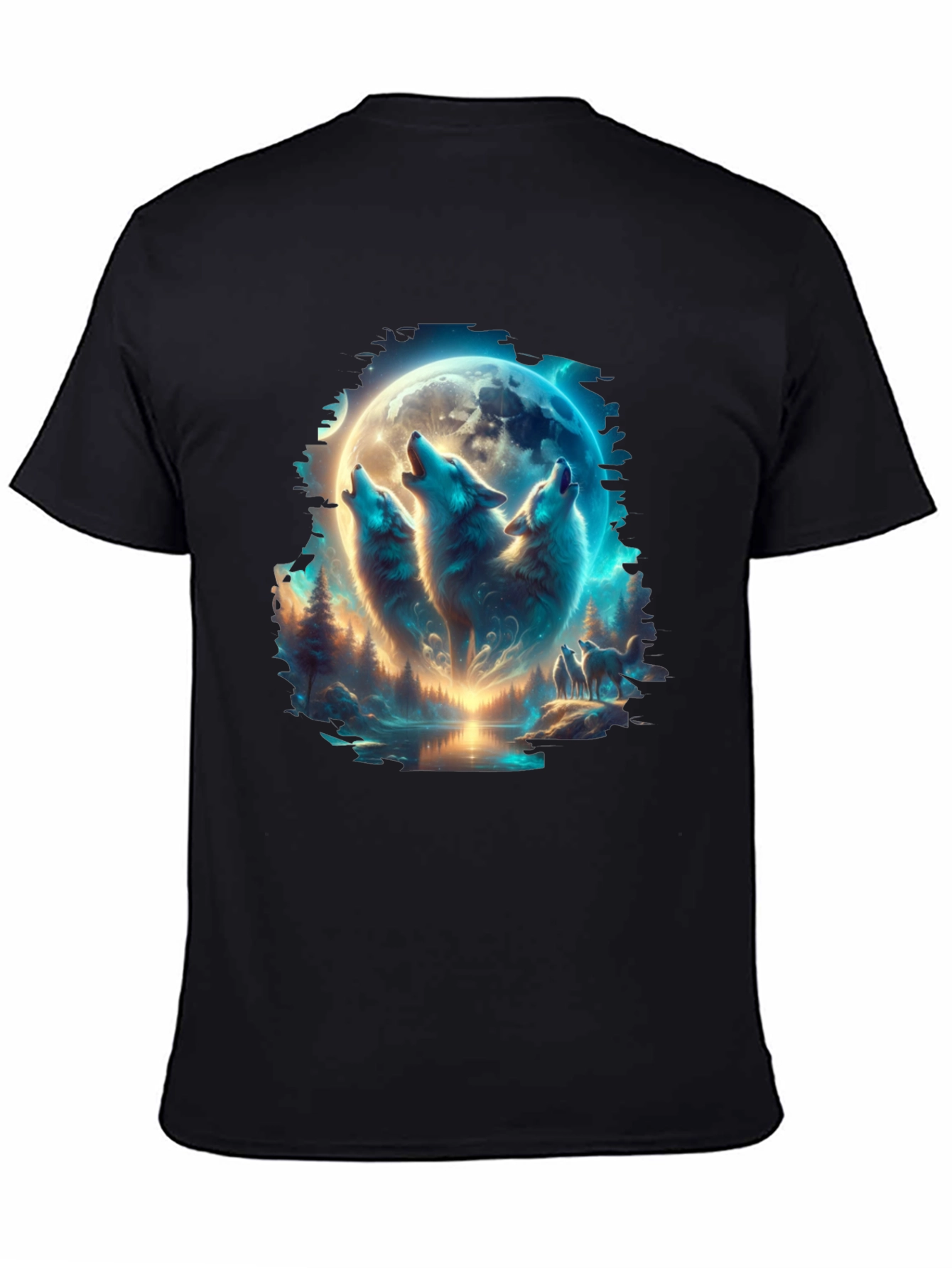 Wolf Pack Moon T-Shirt - Black