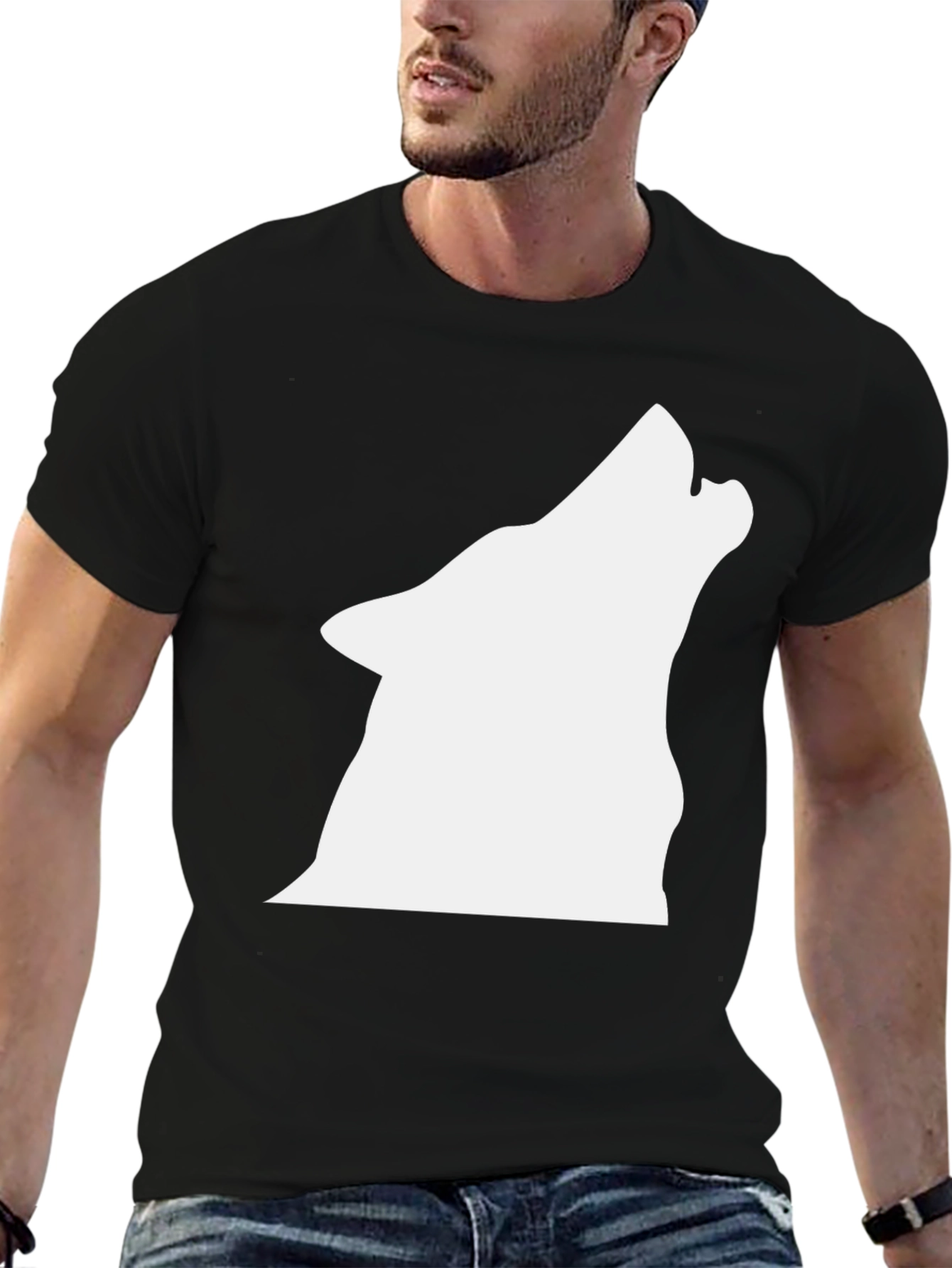 Wolf Howl Graphic Tee - Black