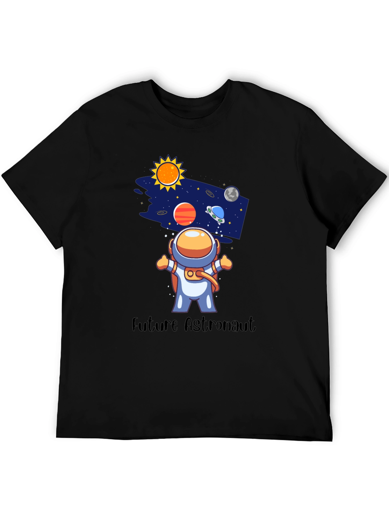 Future Astronaut Black Graphic Tee