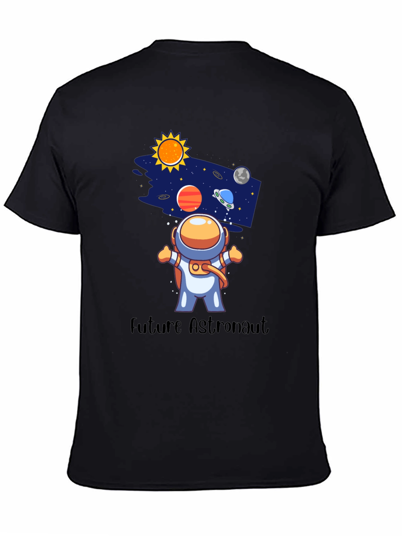 Future Astronaut Black Graphic Tee