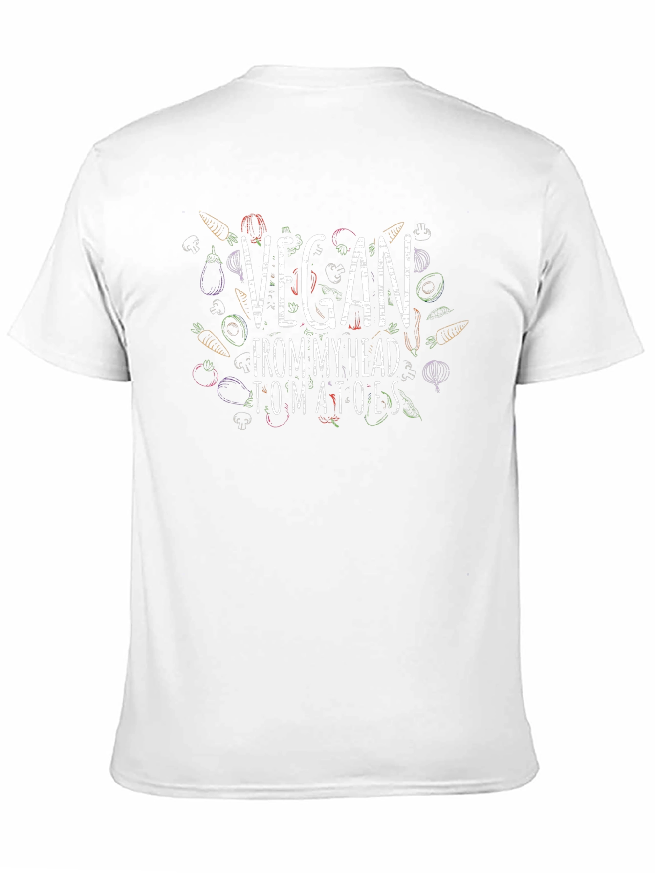 Vegan From My Head Tomatoes T-Shirt - Black