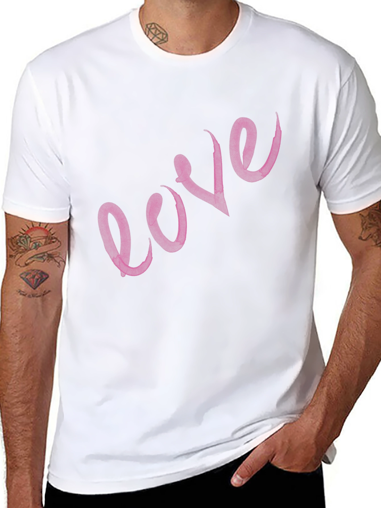 Love Script Black T-Shirt