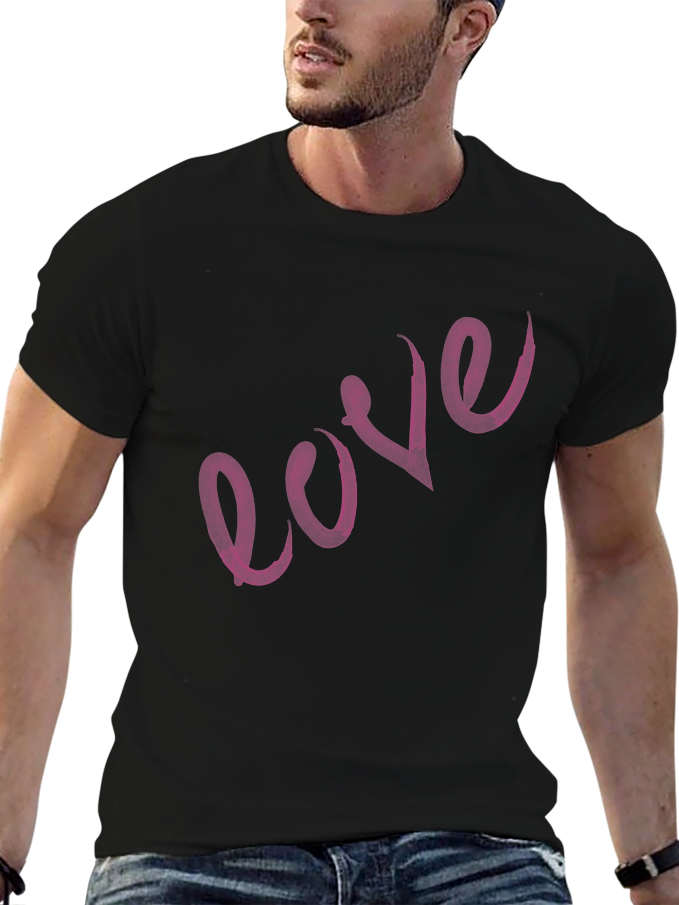 Love Script Black T-Shirt