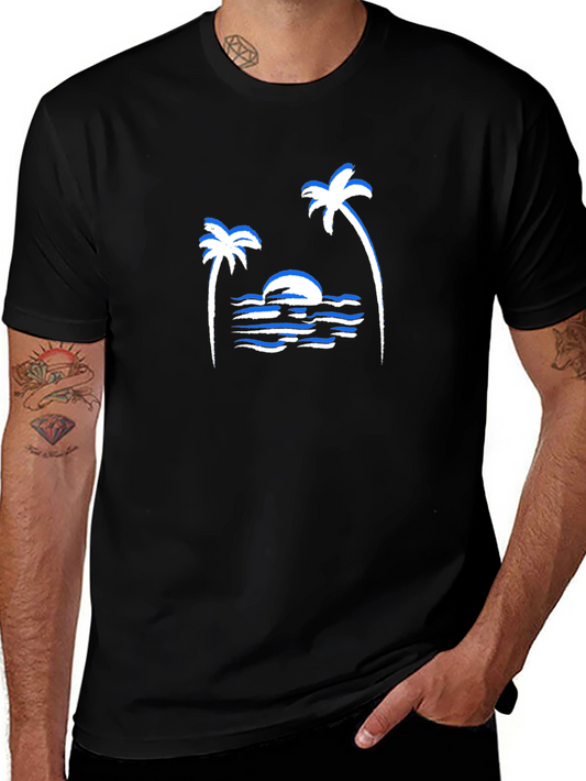 Sunset Palm Tree Graphic T-Shirt