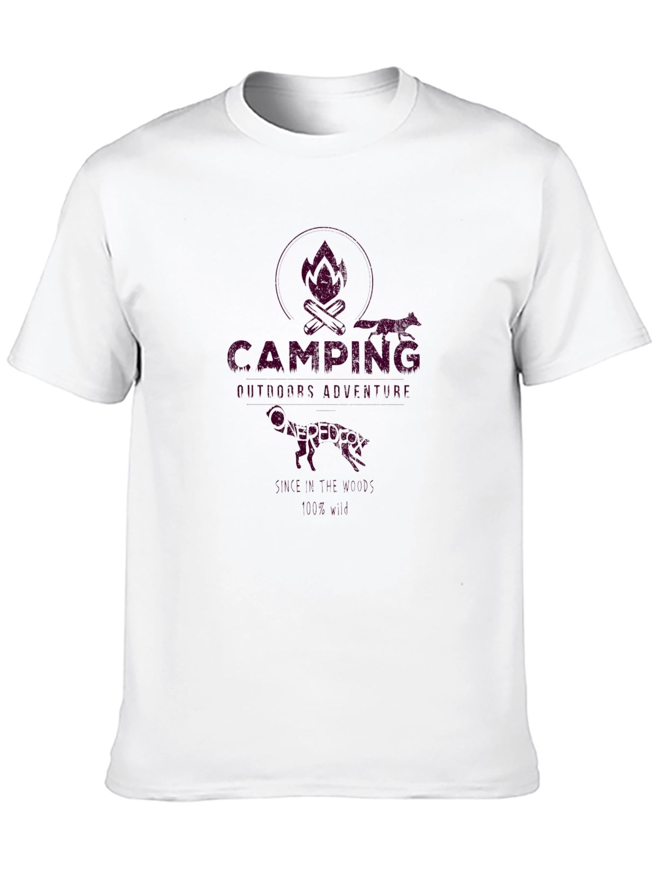 Camping Adventure Graphic Tee - Black