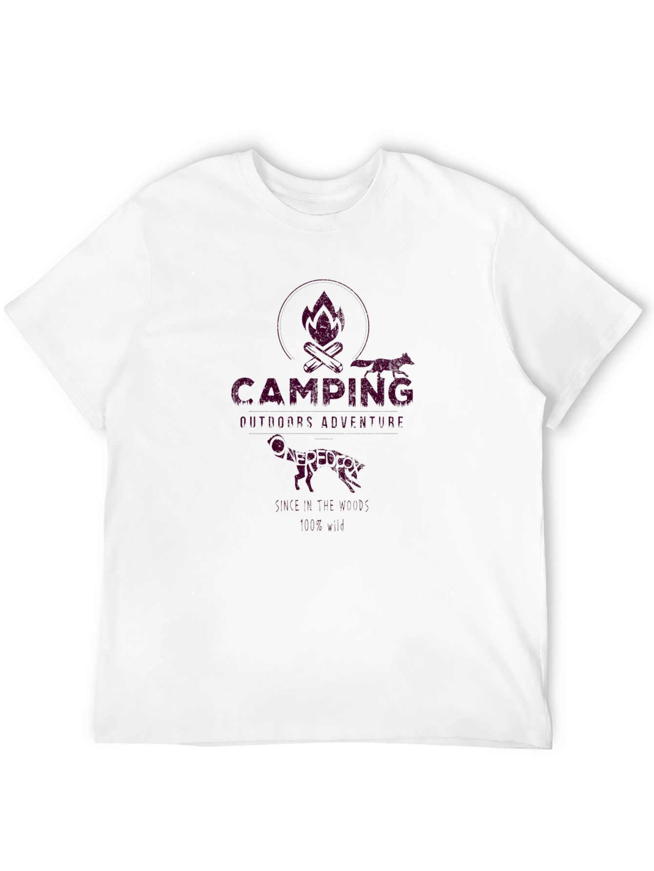 Camping Adventure Graphic Tee - Black