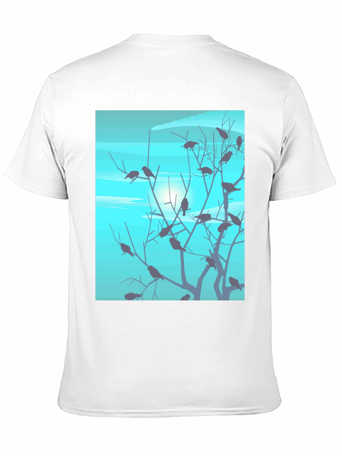 Birds on Branches Graphic Tee - Black
