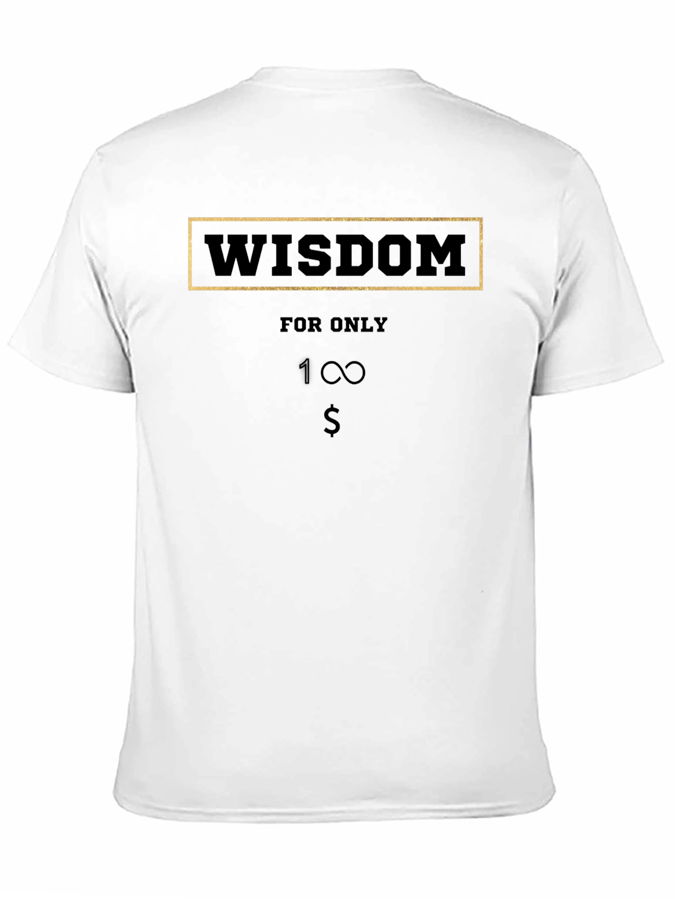 Wisdom for Only 1 Dollar T-Shirt - Black