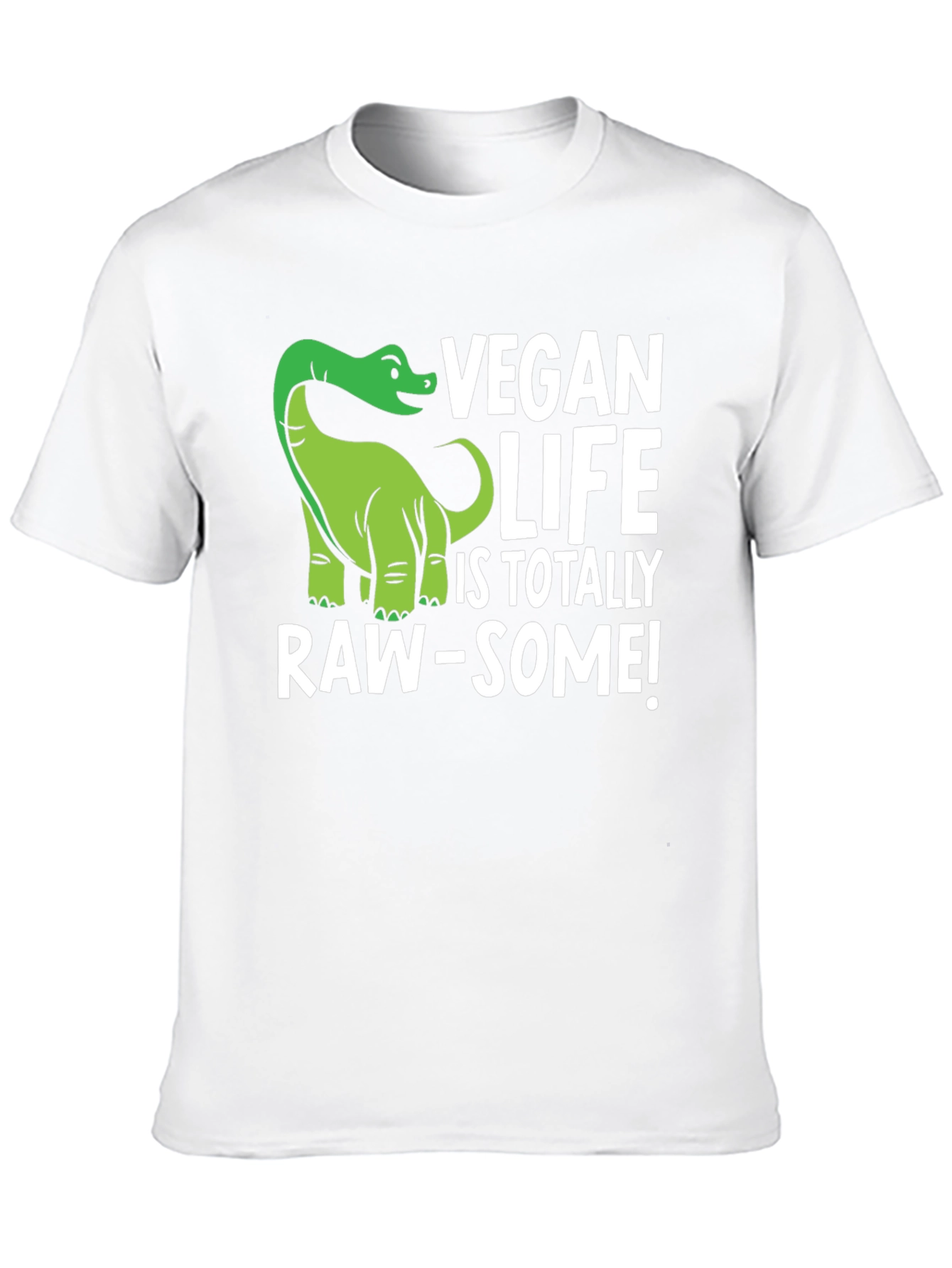 Vegan Life Dinosaur T-Shirt - Raw-Some Tee!