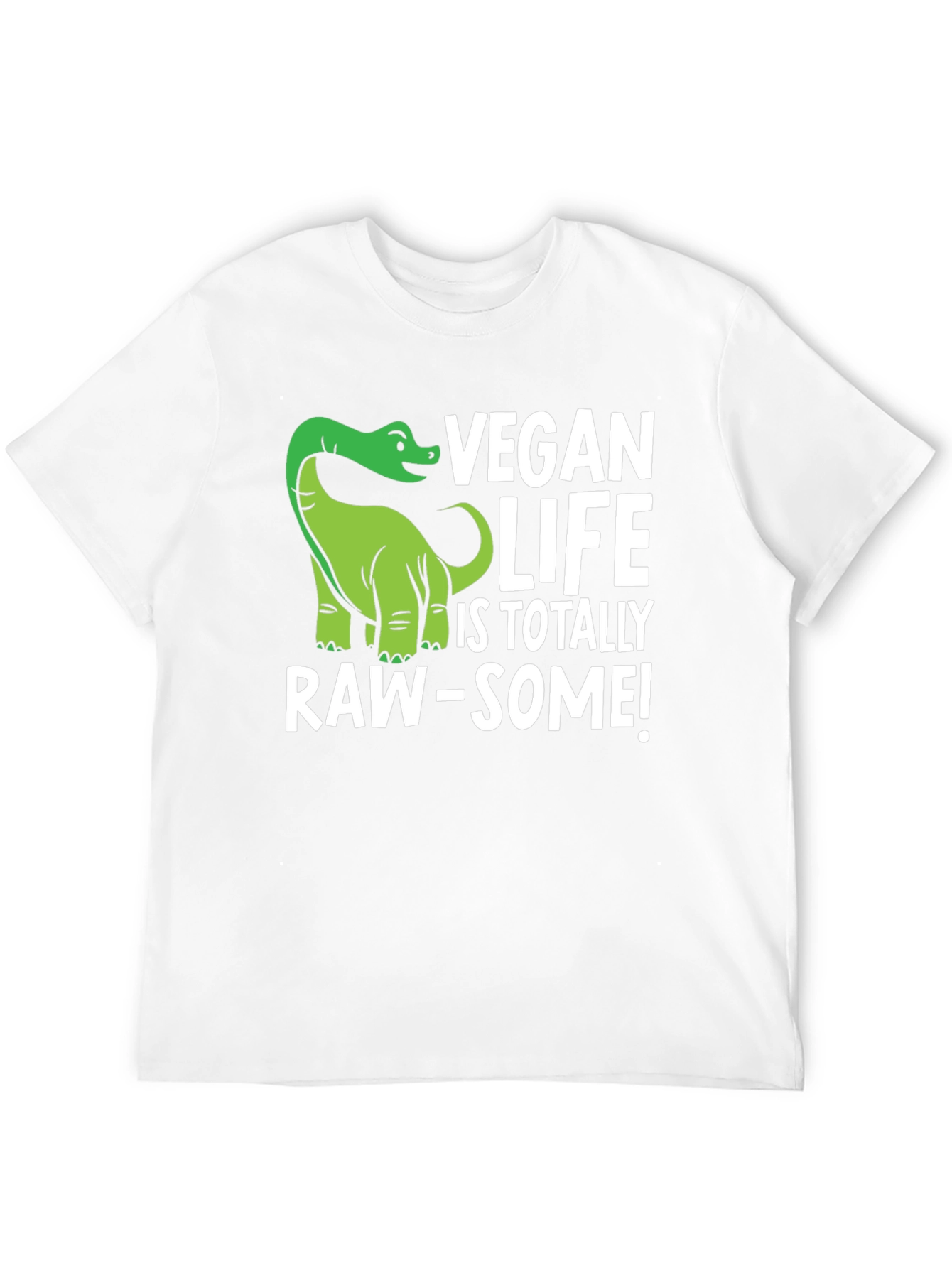 Vegan Life Dinosaur T-Shirt - Raw-Some Tee!