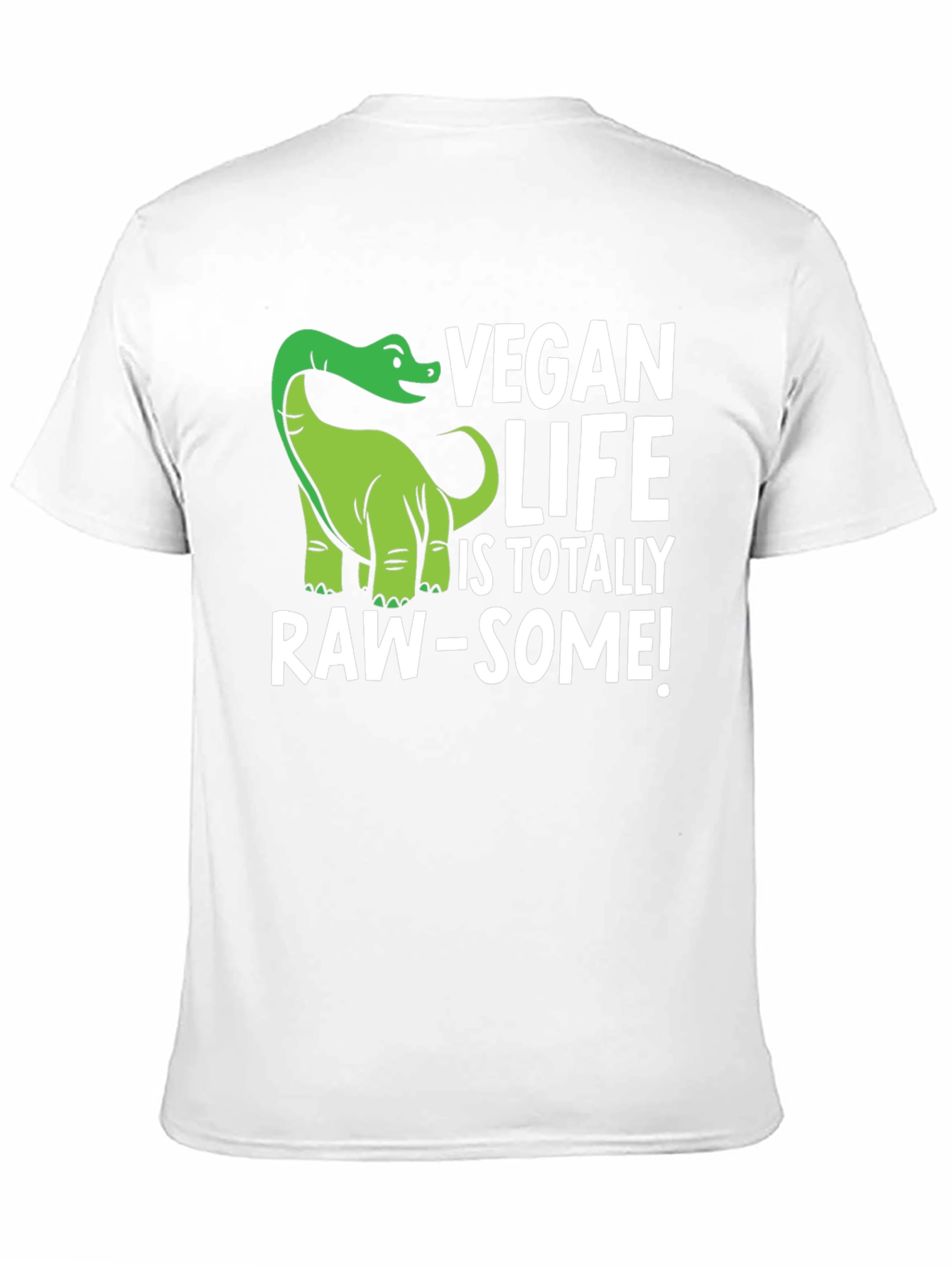Vegan Life Dinosaur T-Shirt - Raw-Some Tee!