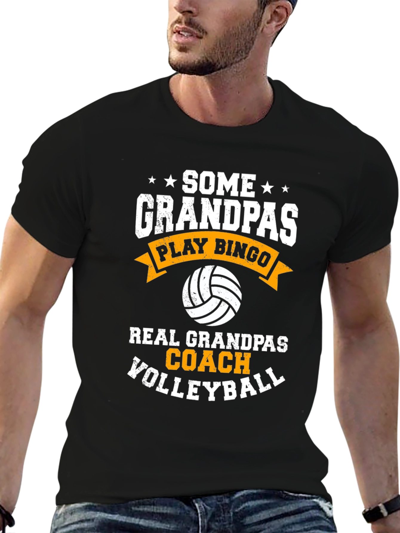 Volleyball Grandpa T-Shirt - Coach Gift