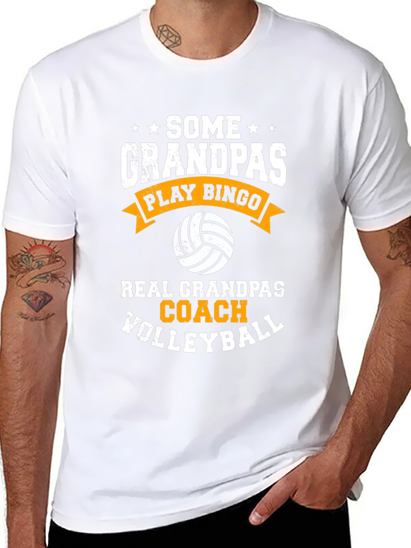 Volleyball Grandpa T-Shirt - Coach Gift