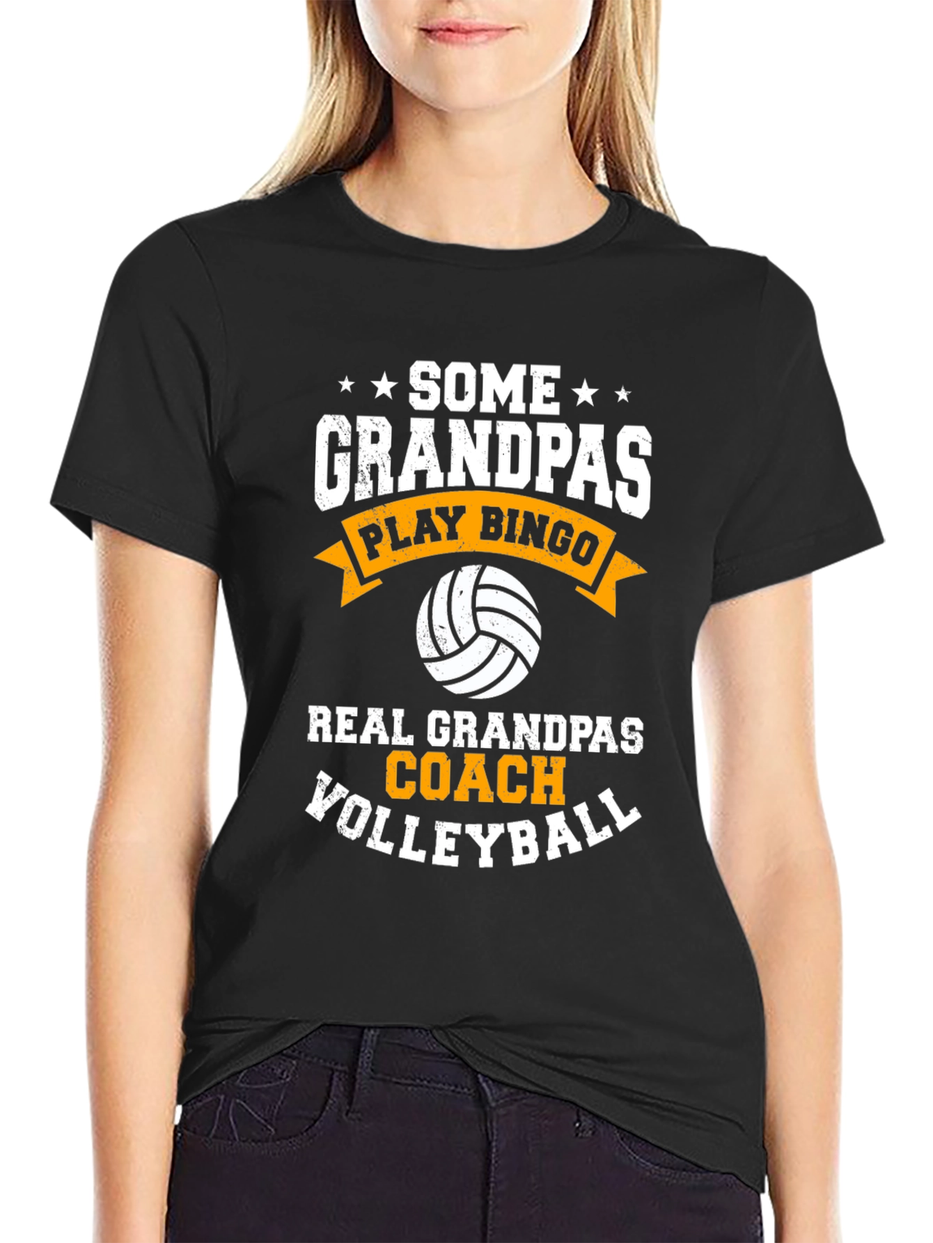 Volleyball Grandpa T-Shirt - Coach Gift