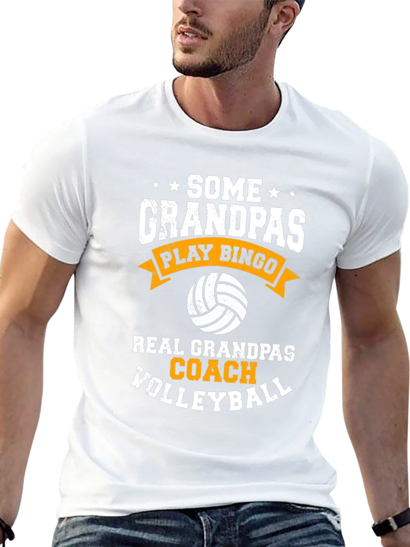 Volleyball Grandpa T-Shirt - Coach Gift