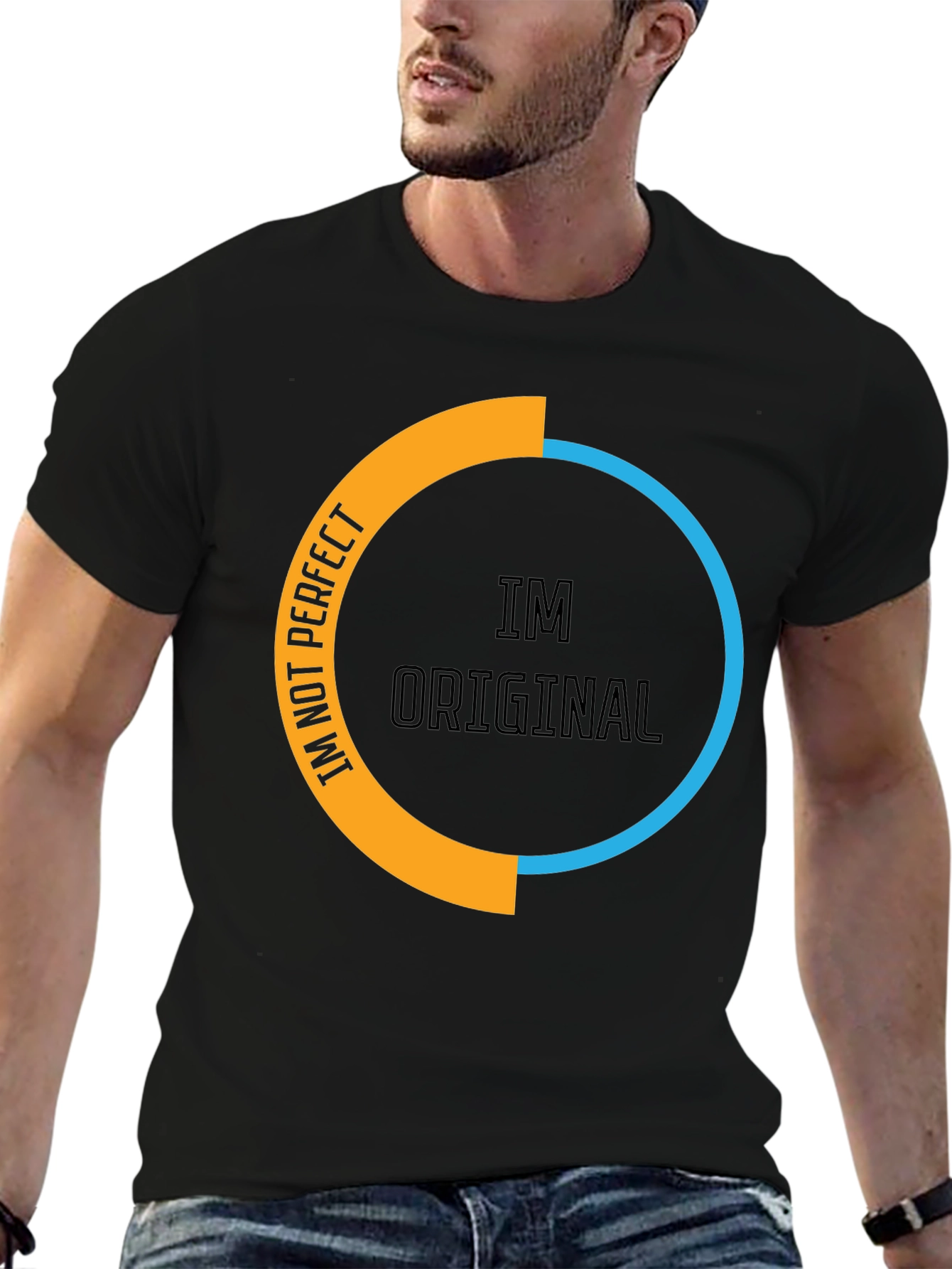 Im Not Perfect Im Original Black T-Shirt